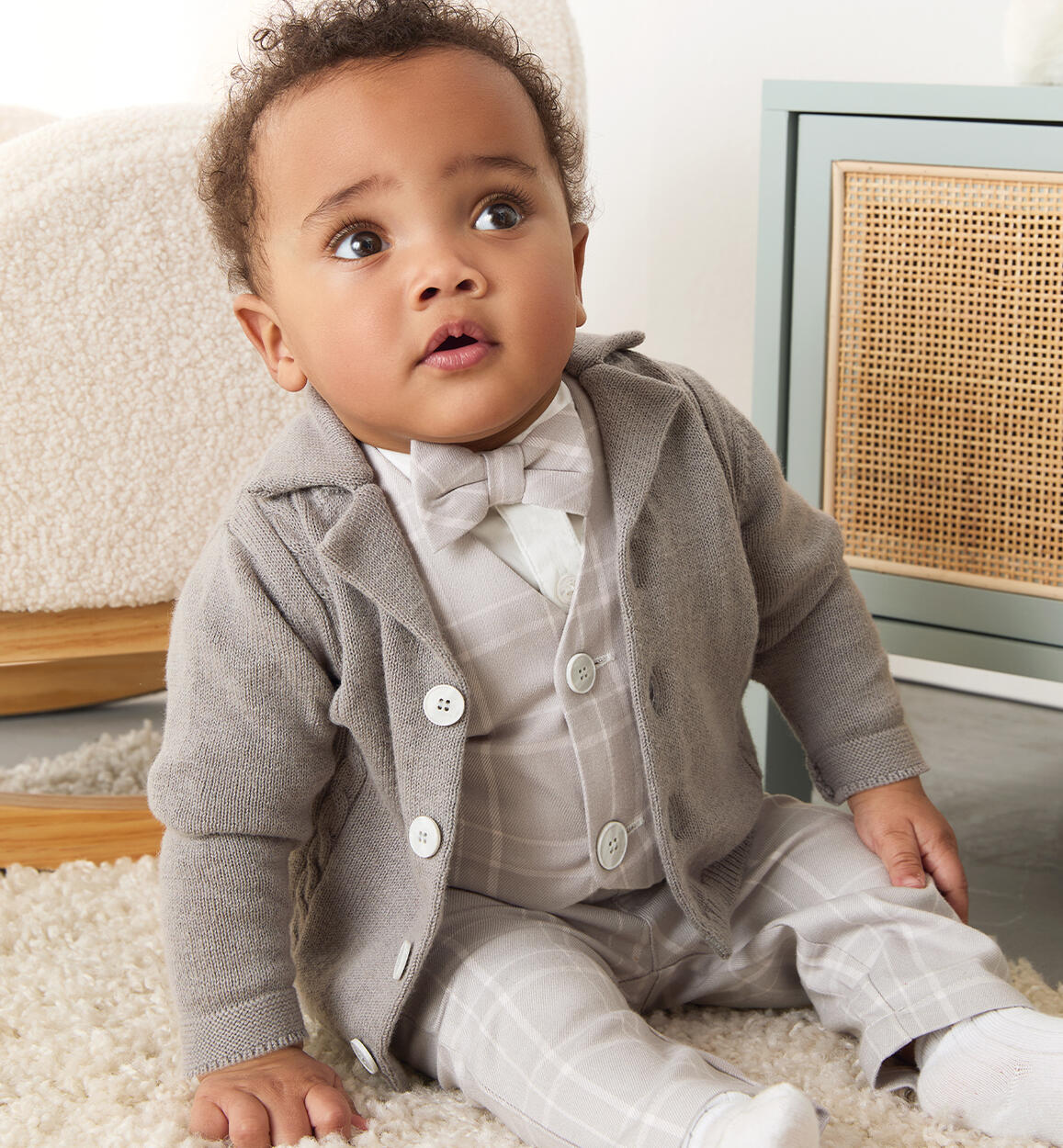 Cardigan per neonato GRIGIO iDO