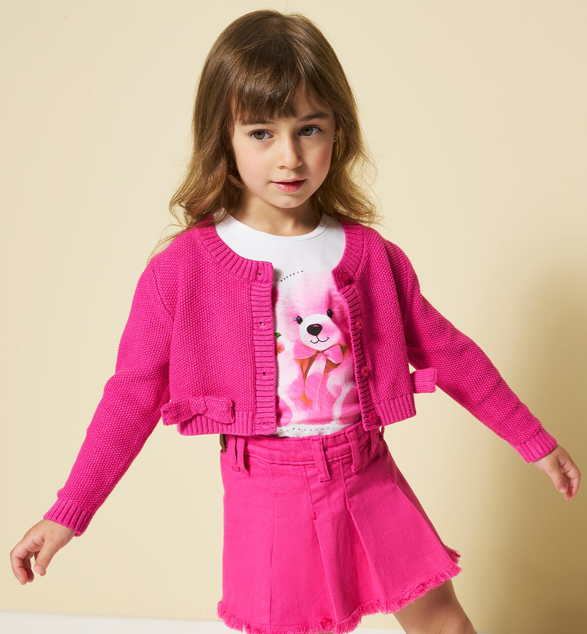 Cardigan Sarabanda da bambina FUCSIA Sarabanda