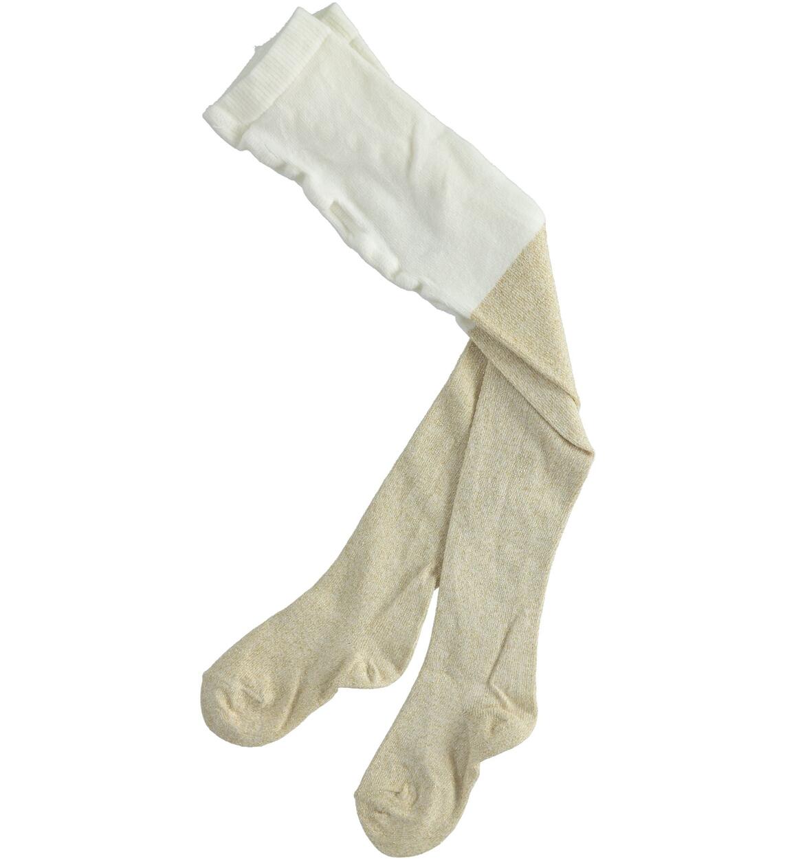 Lurex tights for girls from 9 months to 8 years iDO YELLOW iDO