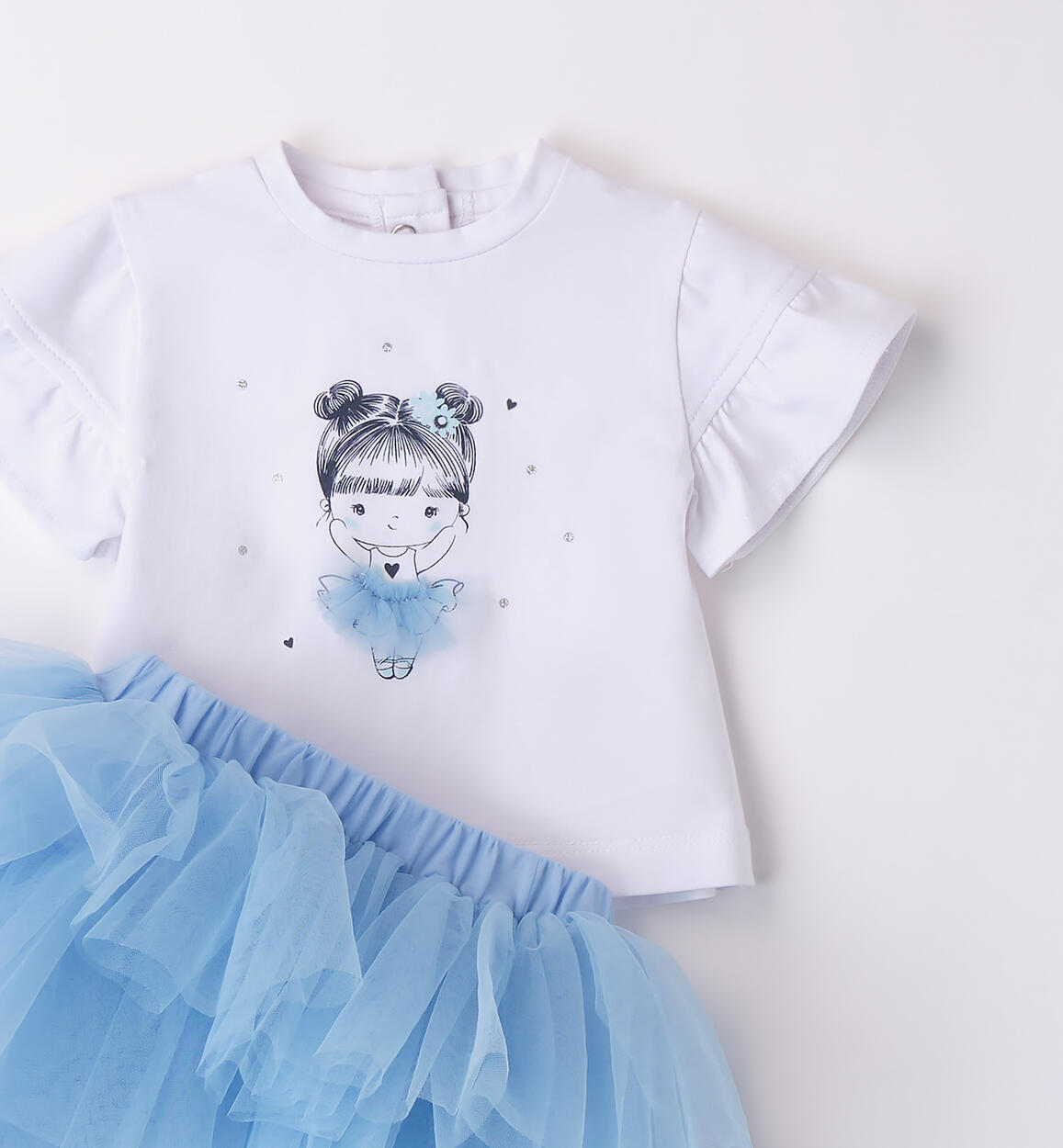 Completino con gonna bimba ANGEL BLUE-3685 - 0874B13300