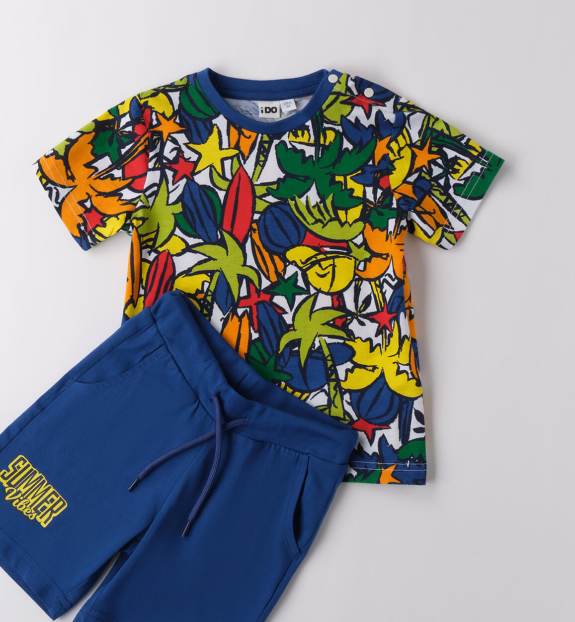 Completino estivo bambino BIANCO-ARANCIO-6BGV - 1274B44500