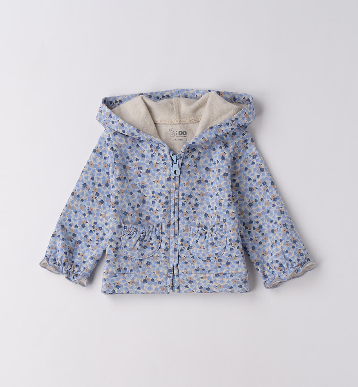 Completino neonata 3 pezzi BEIGE-BLU-6BSY - 0044F09100