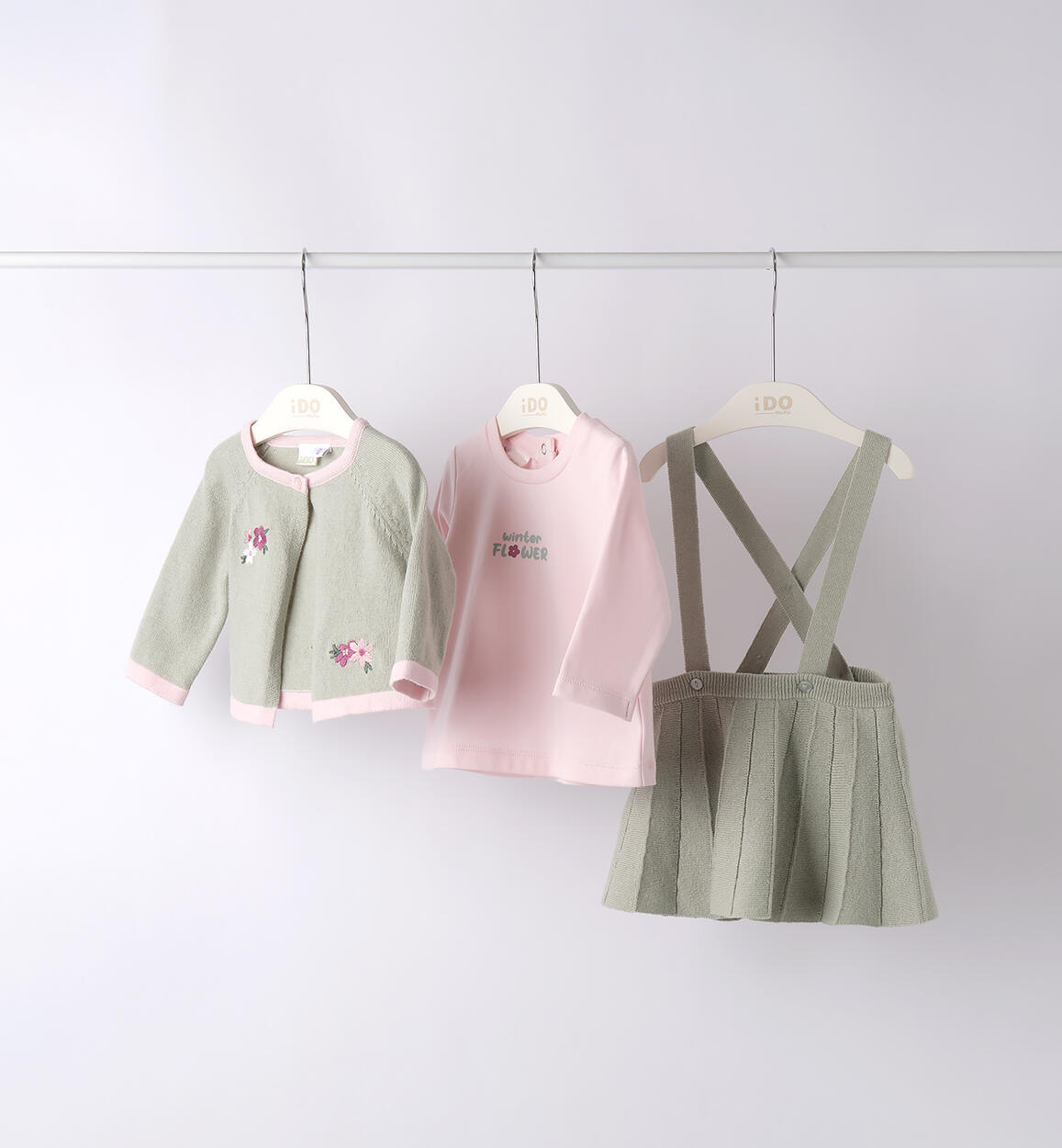 Completino neonata 3 pezzi VERDE iDO