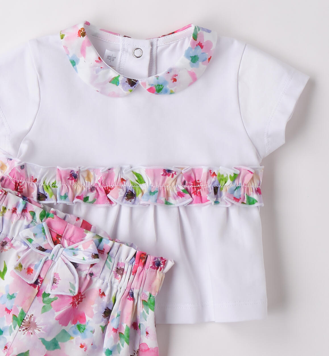 Completino neonata due pezzi BIANCO-0113 - 0873B78700