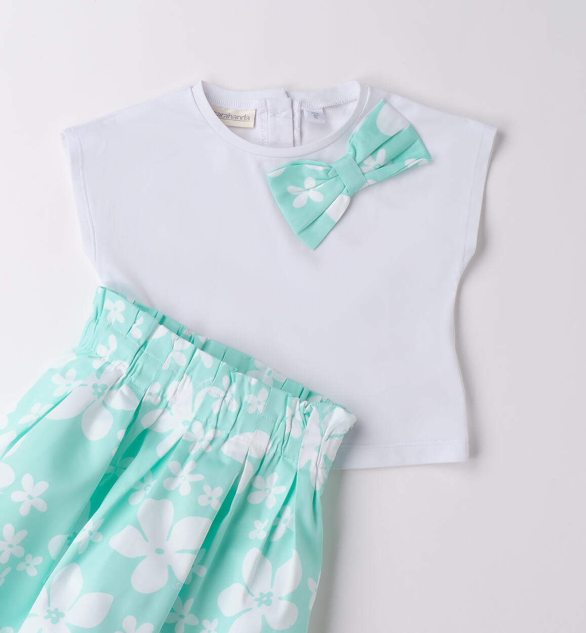 Completino per bambina Sarabanda MENTA-BIANCO-6BLQ - 1870B34500