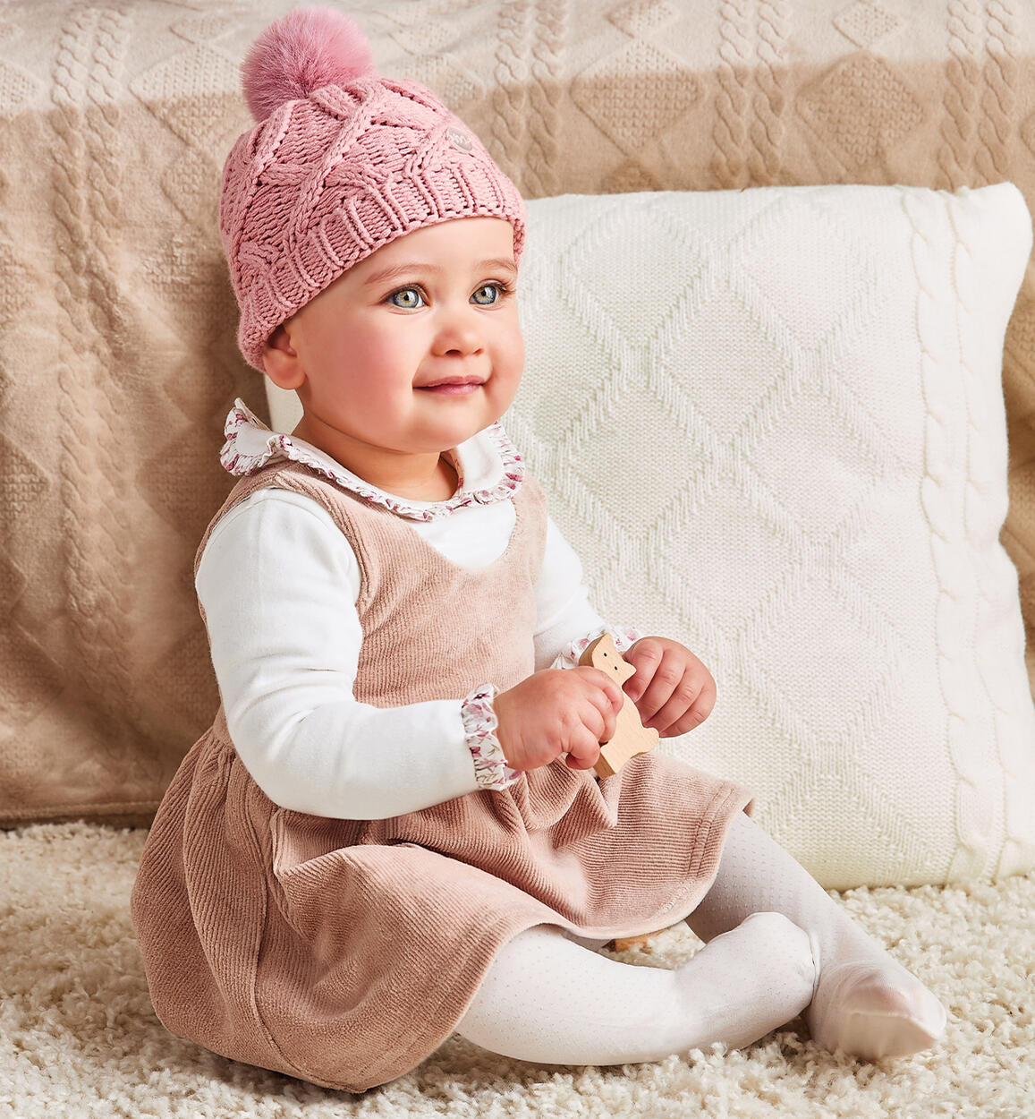 Completino per bimba neonata BEIGE Minibanda