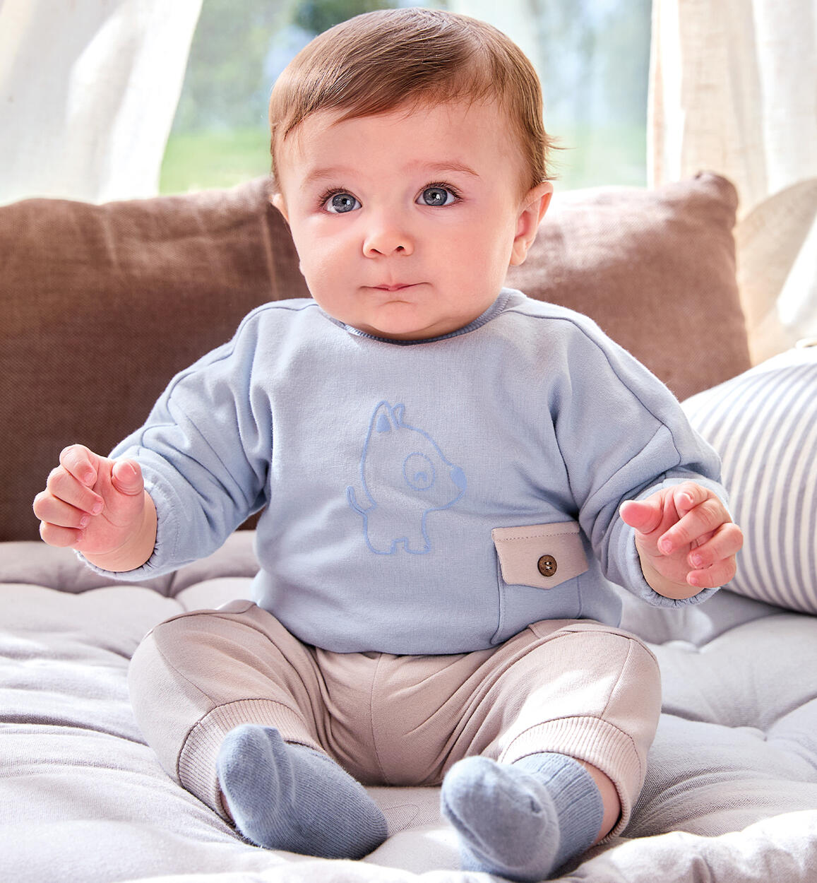Completino sportivo neonato AZZURRO Minibanda