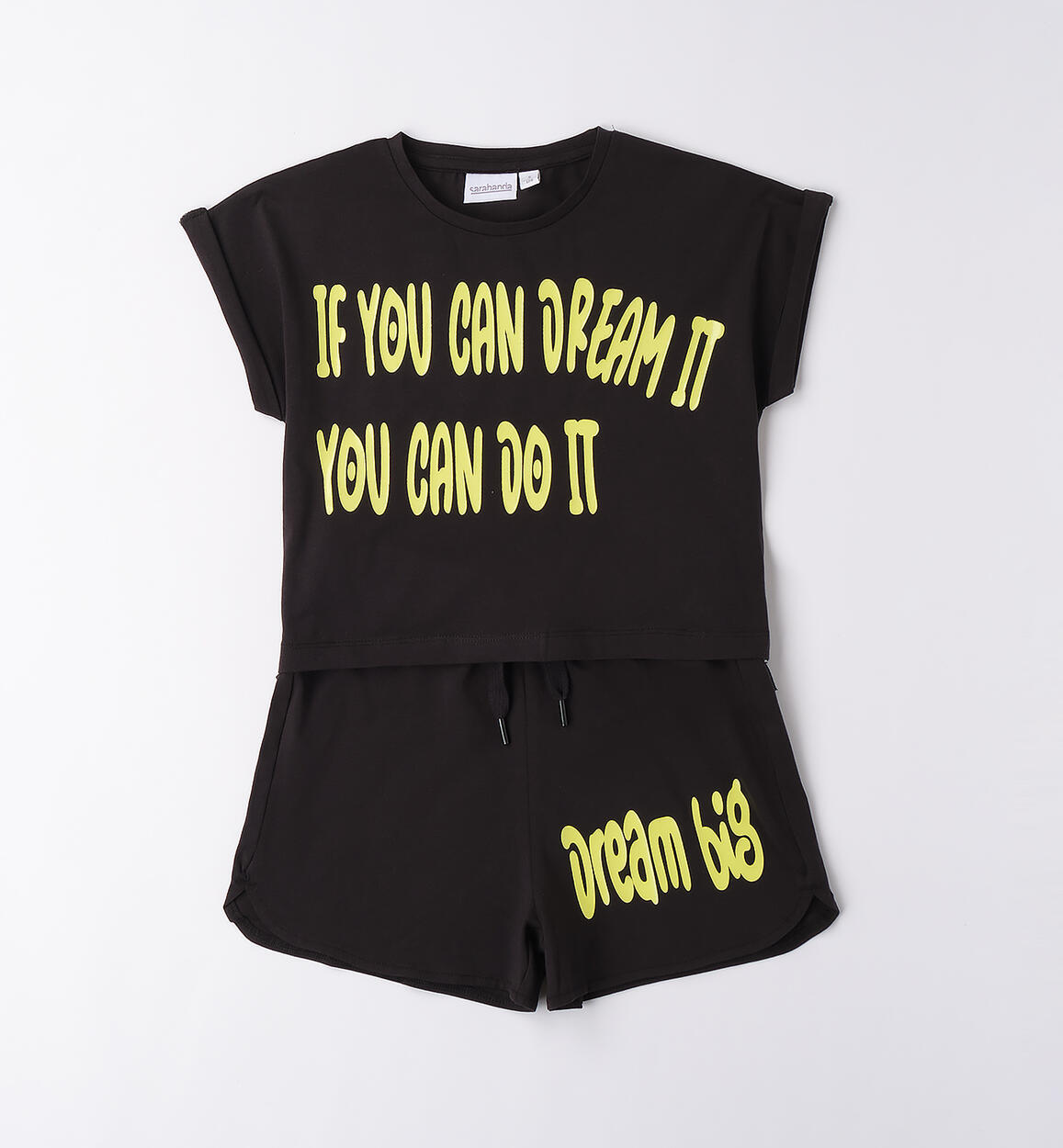 Completo 2 pezzi ragazza NERO Sarabanda