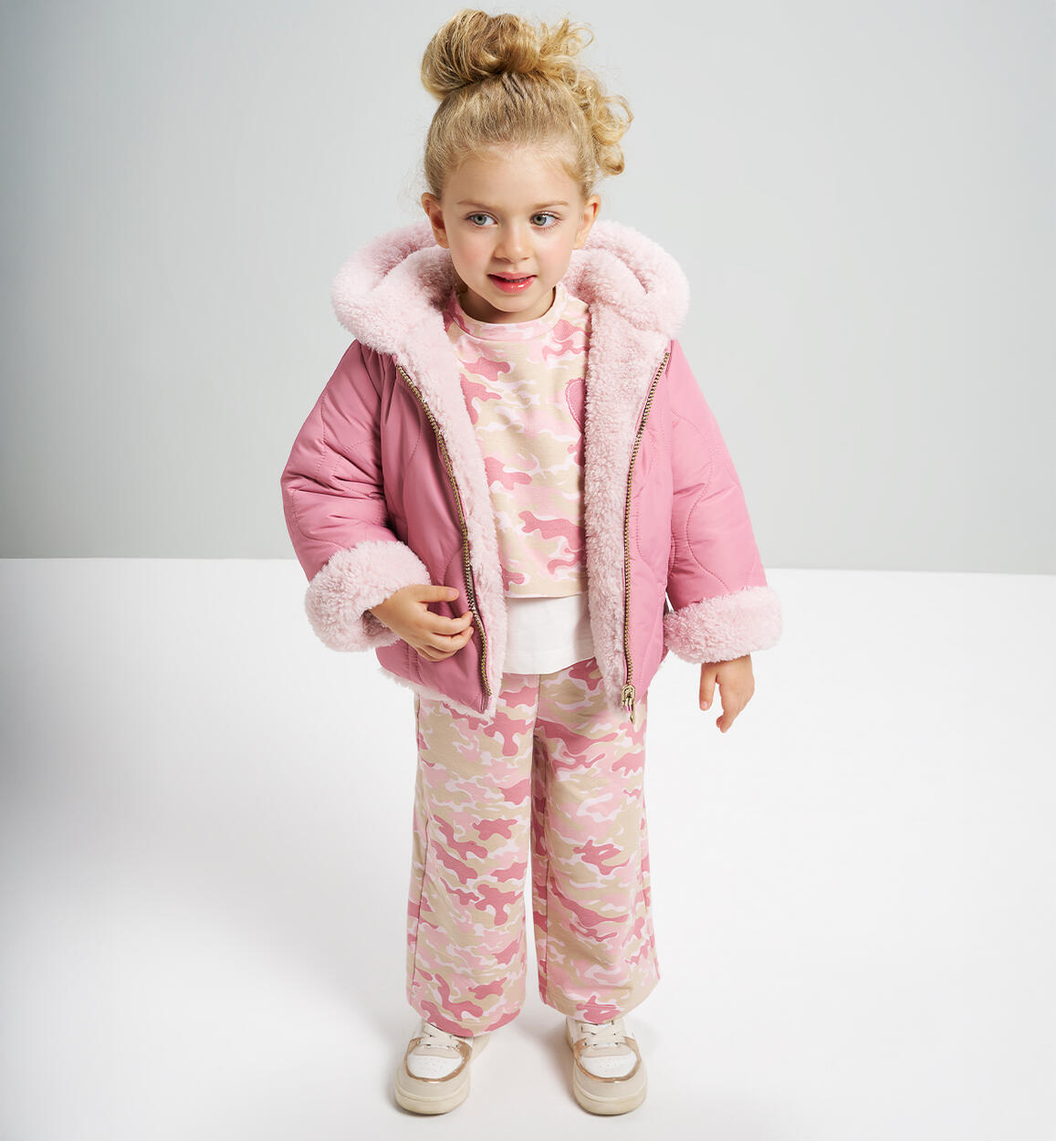 Completo 3 pezzi bambina ROSA iDO