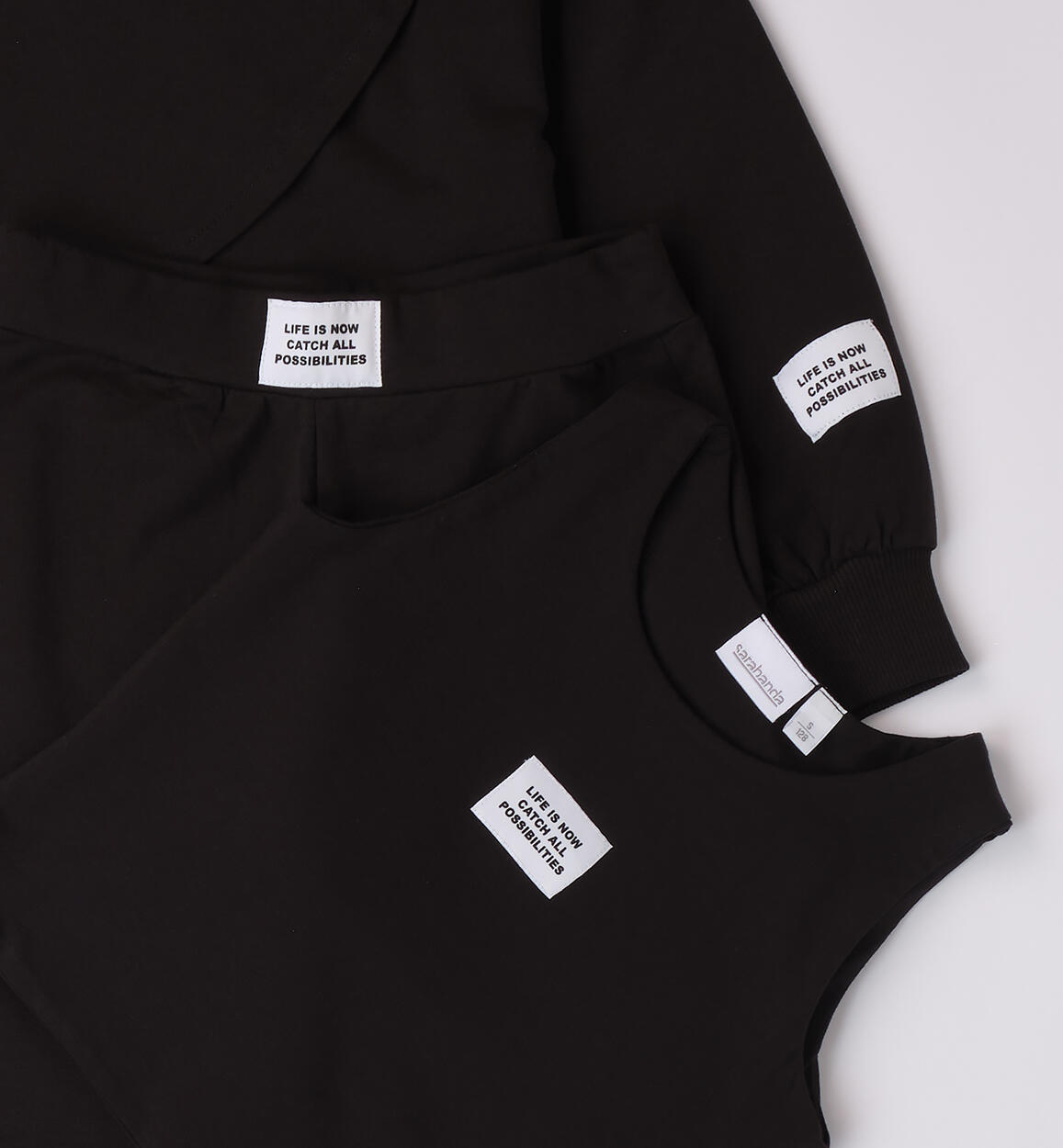 Completo 3 pezzi bambina NERO-0658 - 2840B40000