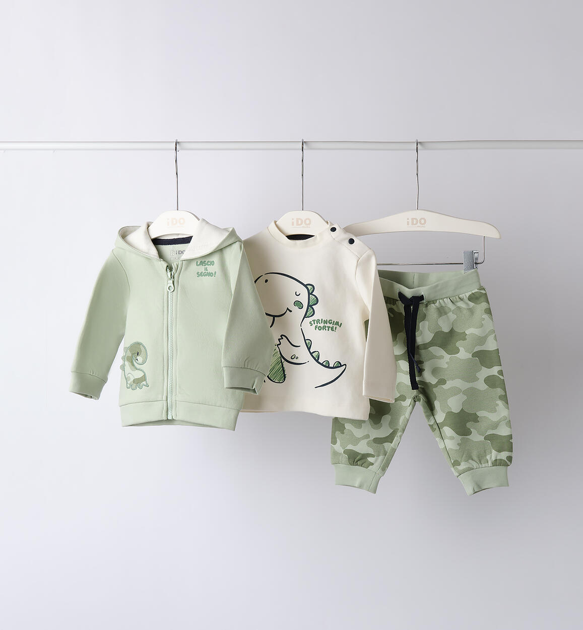 Completo 3 pezzi neonato VERDE iDO
