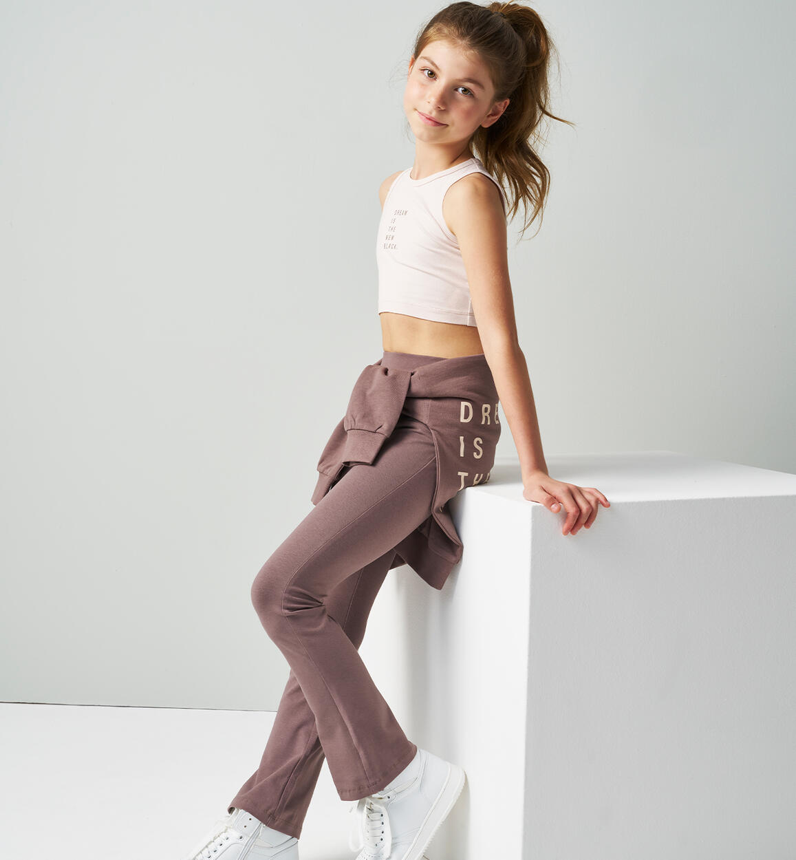 Completo 3 pezzi ragazza MARRONE iDO