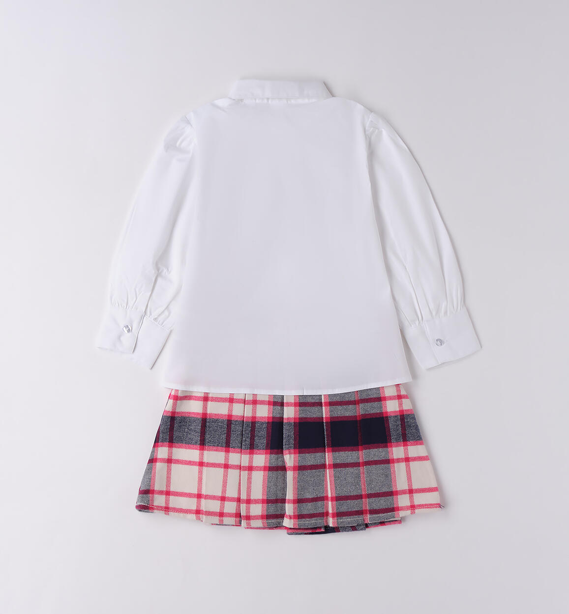 Completo bambina con cravatta BIANCO-0113 - 1044F33000