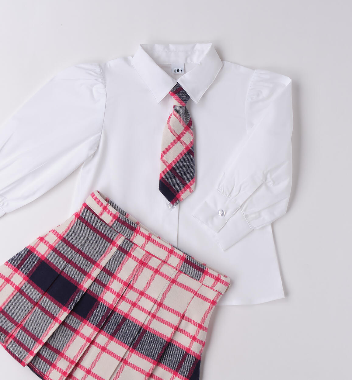 Completo bambina con cravatta BIANCO-0113 - 1044F33000