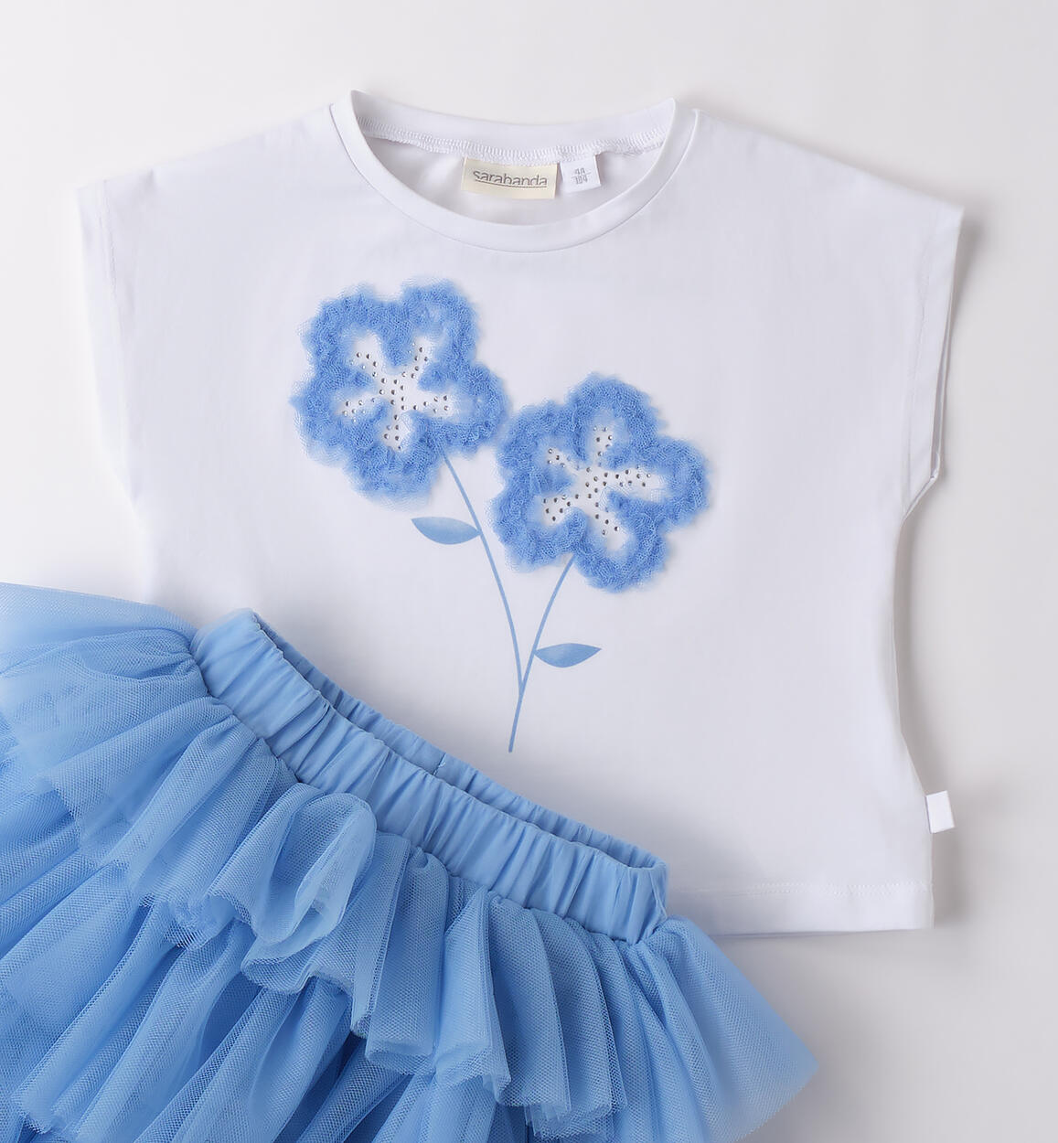 Completo bambina con gonna BIANCO-0113 - 1870B34700