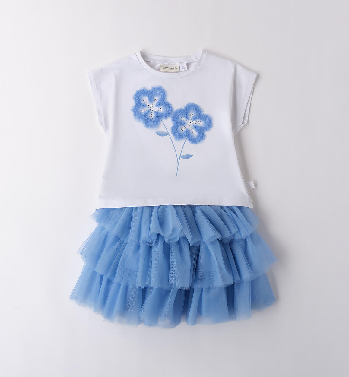 Completo bambina con gonna BIANCO-0113 - 1870B34700