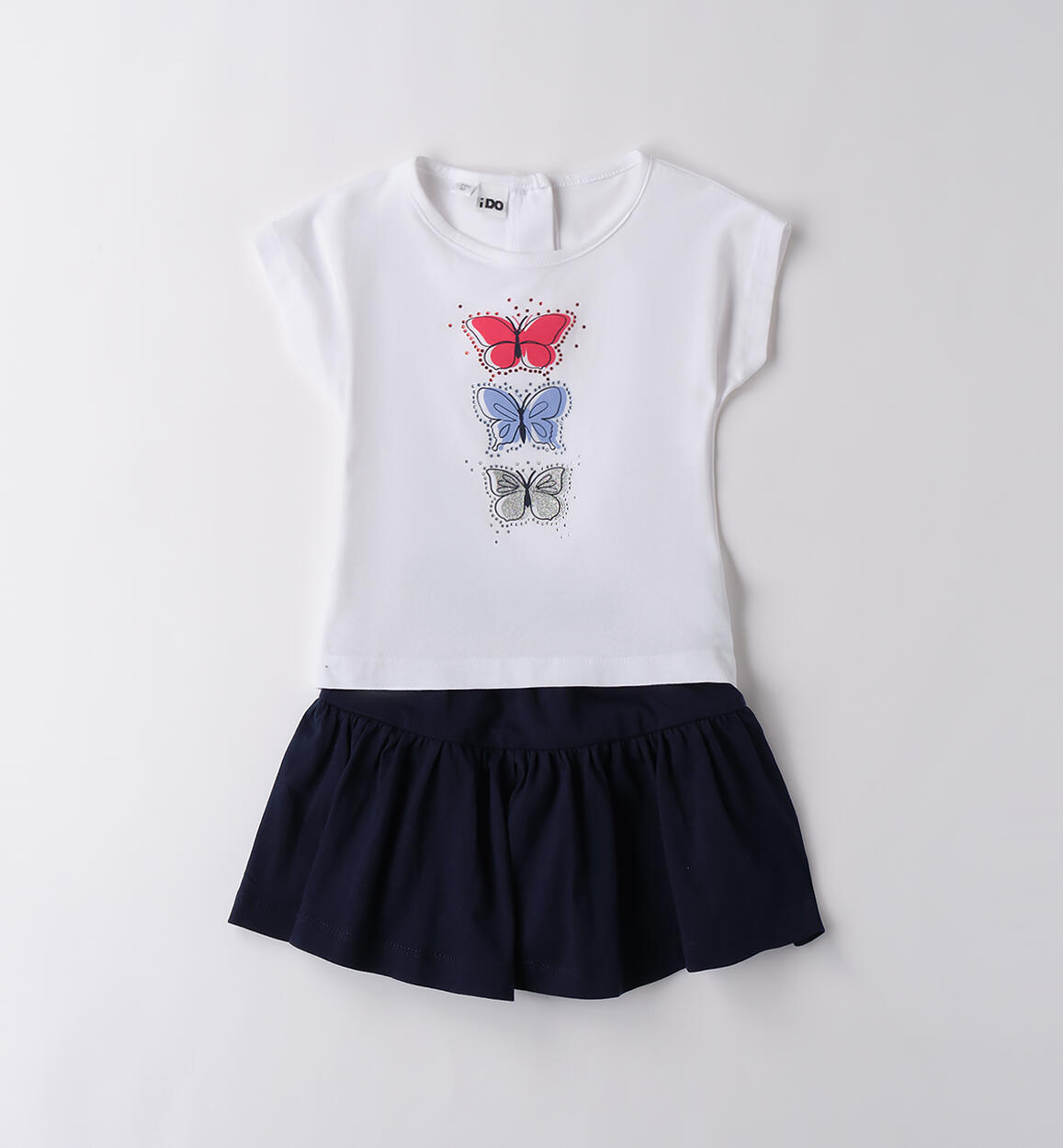 Completo bambina con gonna BIANCO-0113 - 1874B55400
