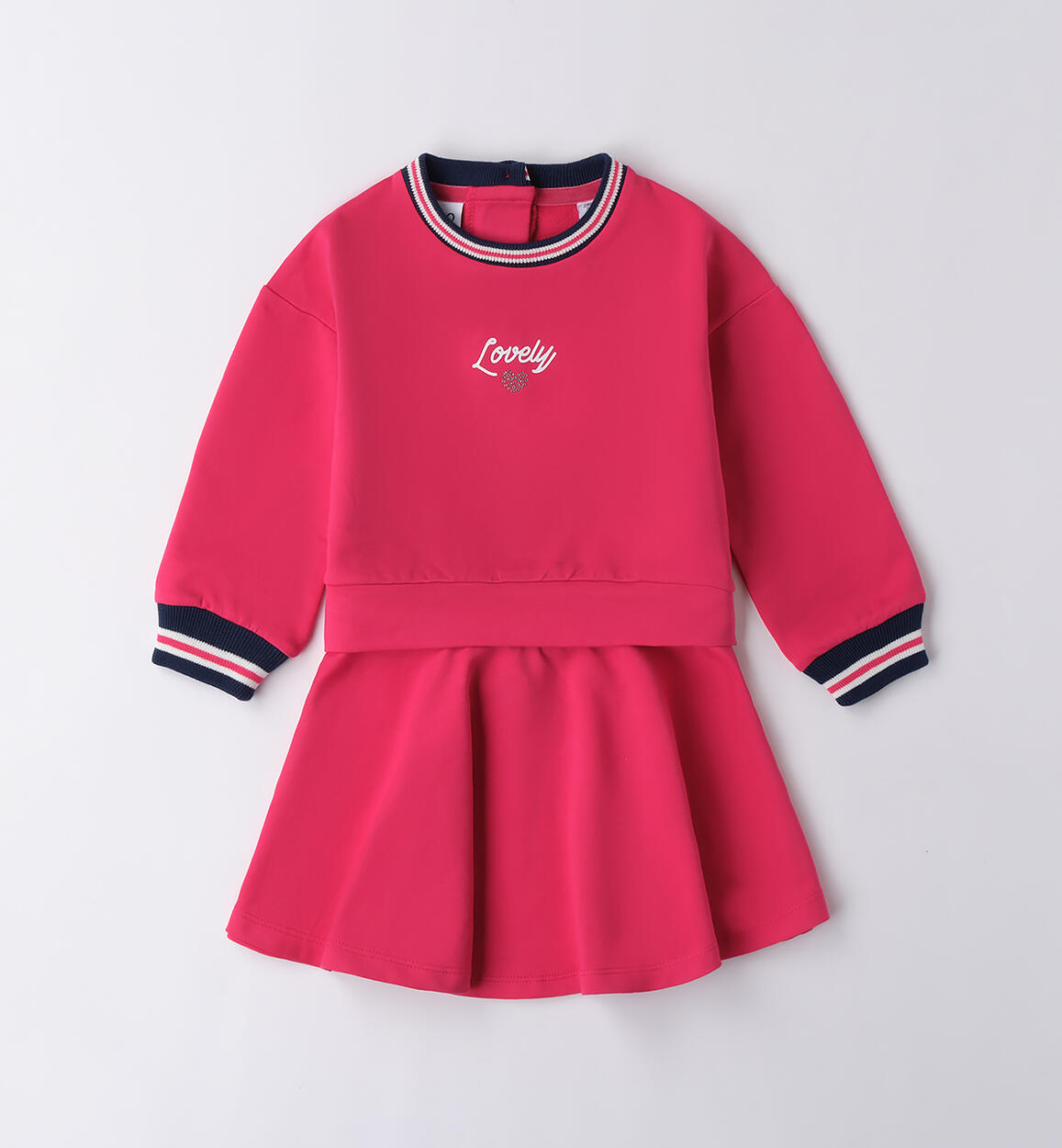 Completo bambina con gonna FRAGOLA-2365 - 1044F33100