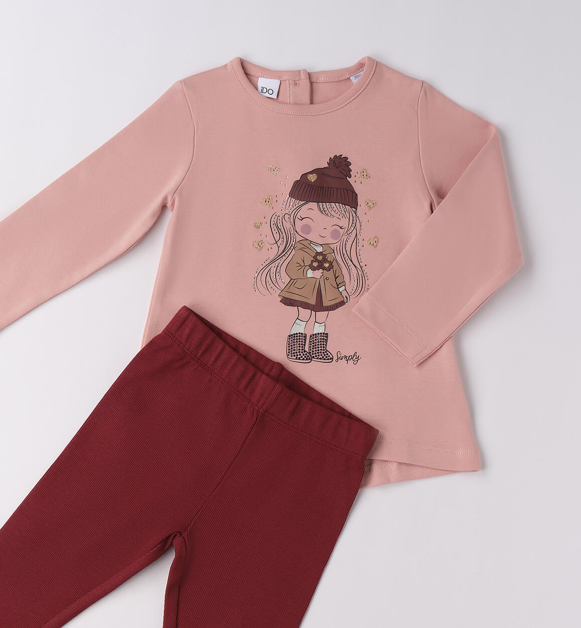 Completo bambina con leggings LIGHT PINK-2921 - 1044F34900