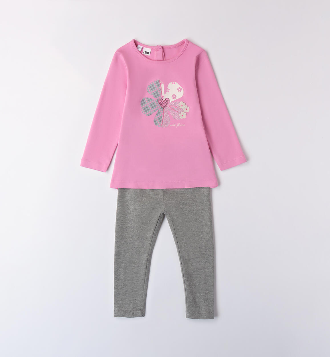 Completo bambina leggings GRIGIO iDO