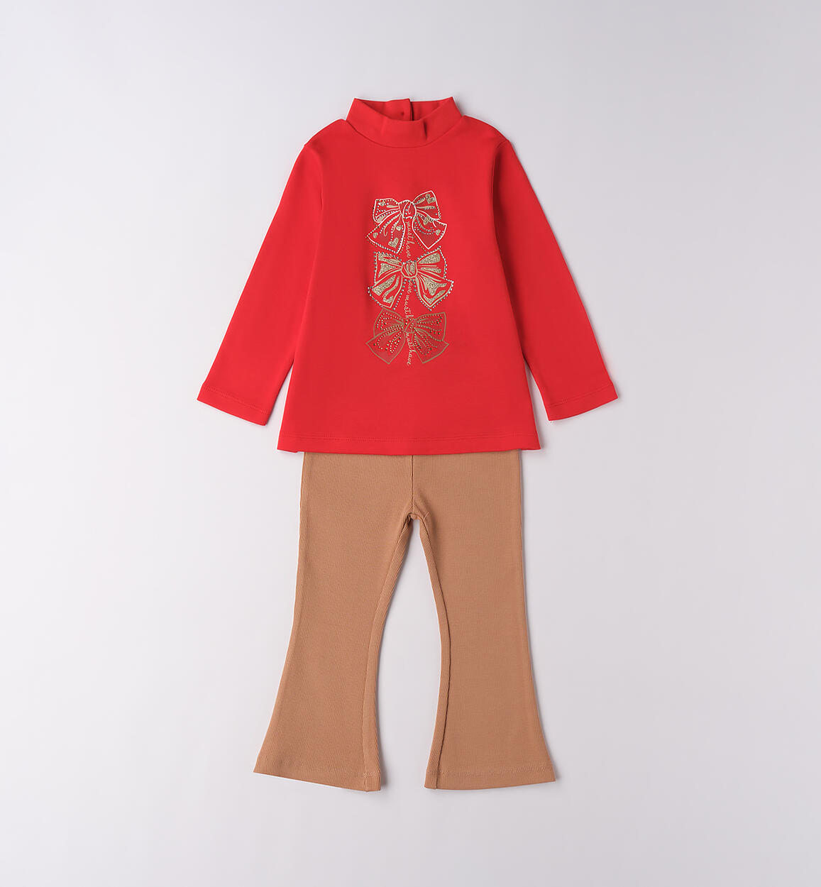 Completo bambina leggings ROSSO-2236 - 1044F34800
