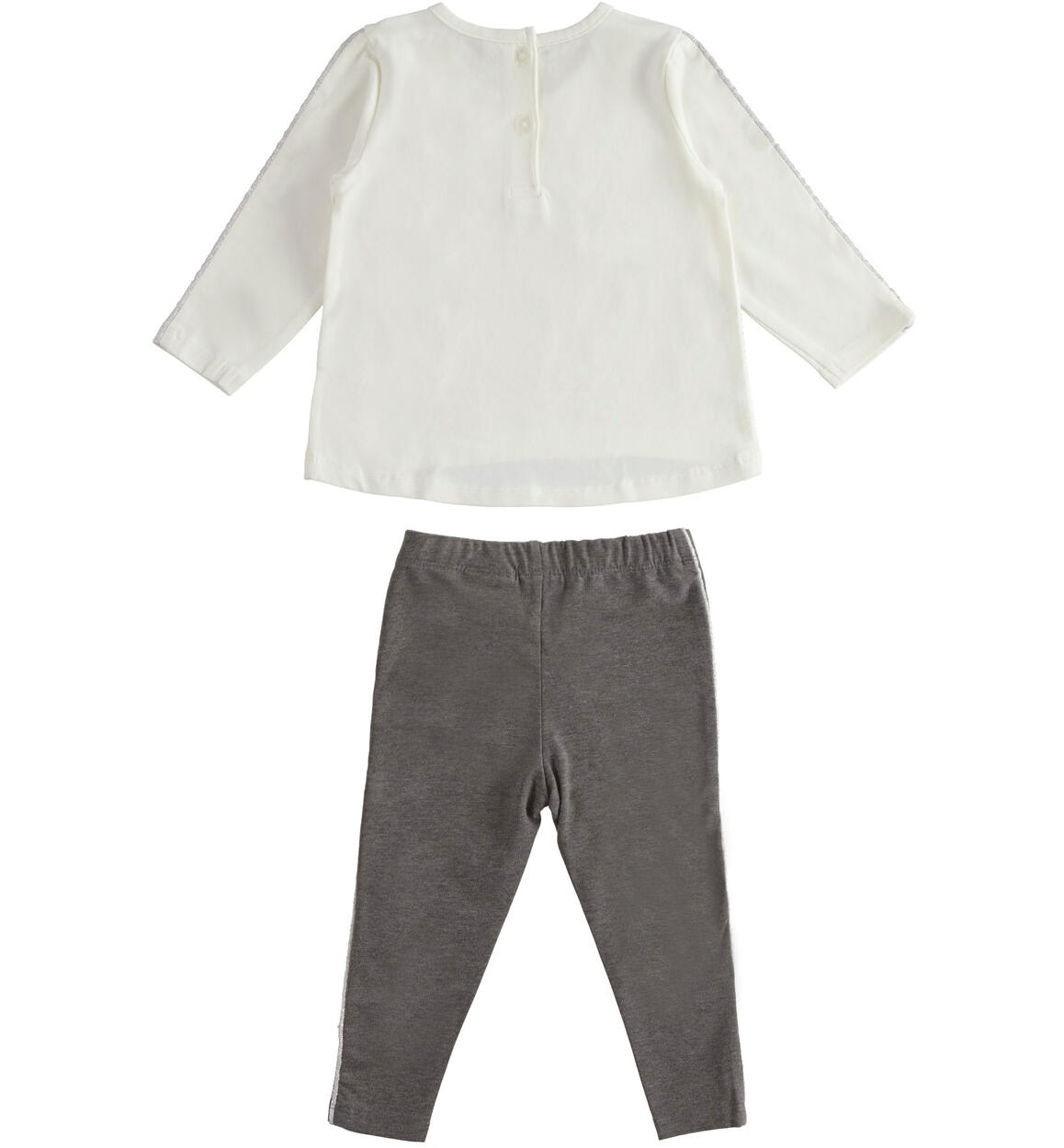 Set Completo Estate Bambina: Maglietta Manica Media + Leggings Fantasia In Cotone, 2 Pezzi, Comodi E Traspiranti, Taglie 5-14 Anni