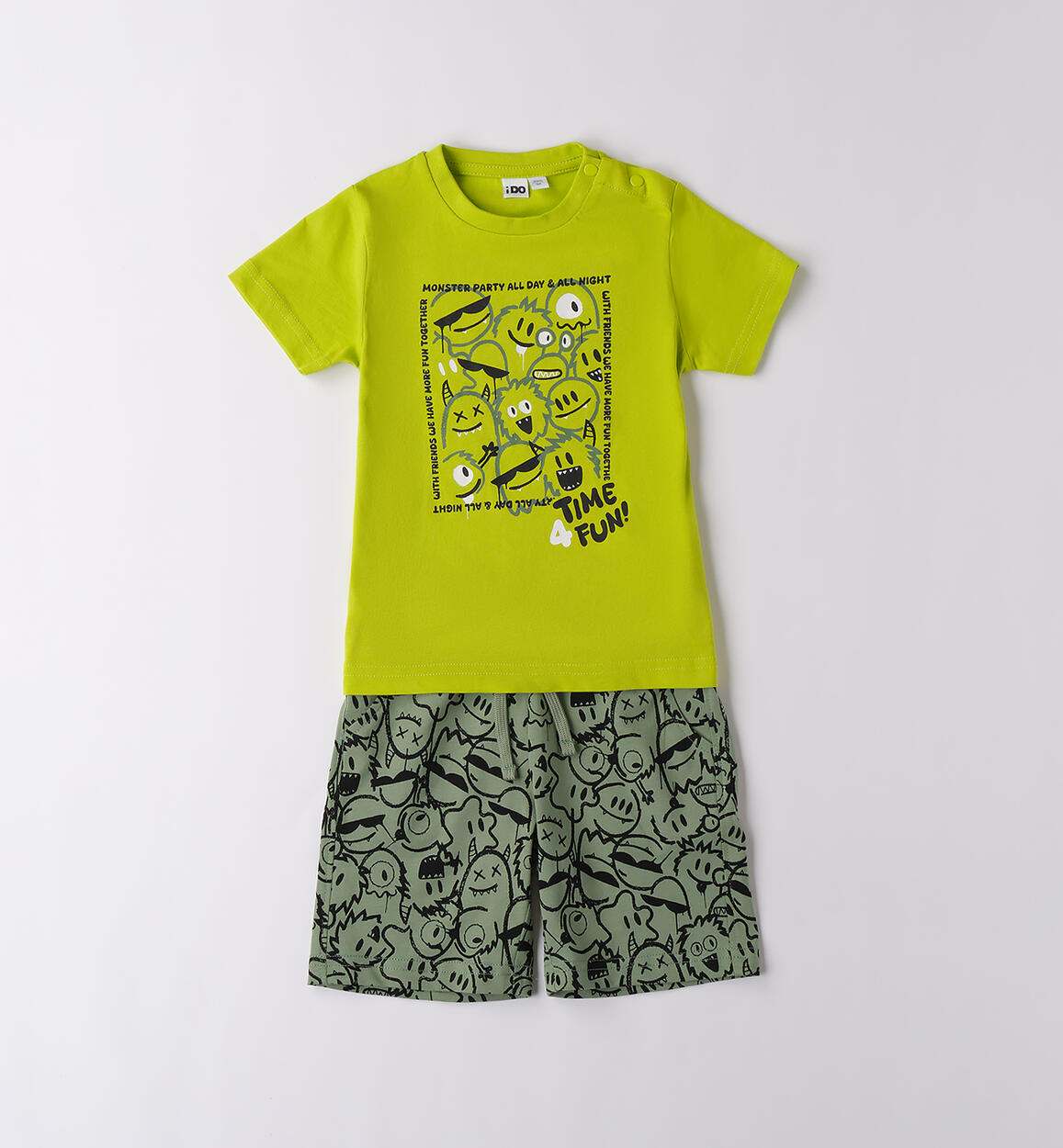 Completo bambino cotone VERDE iDO