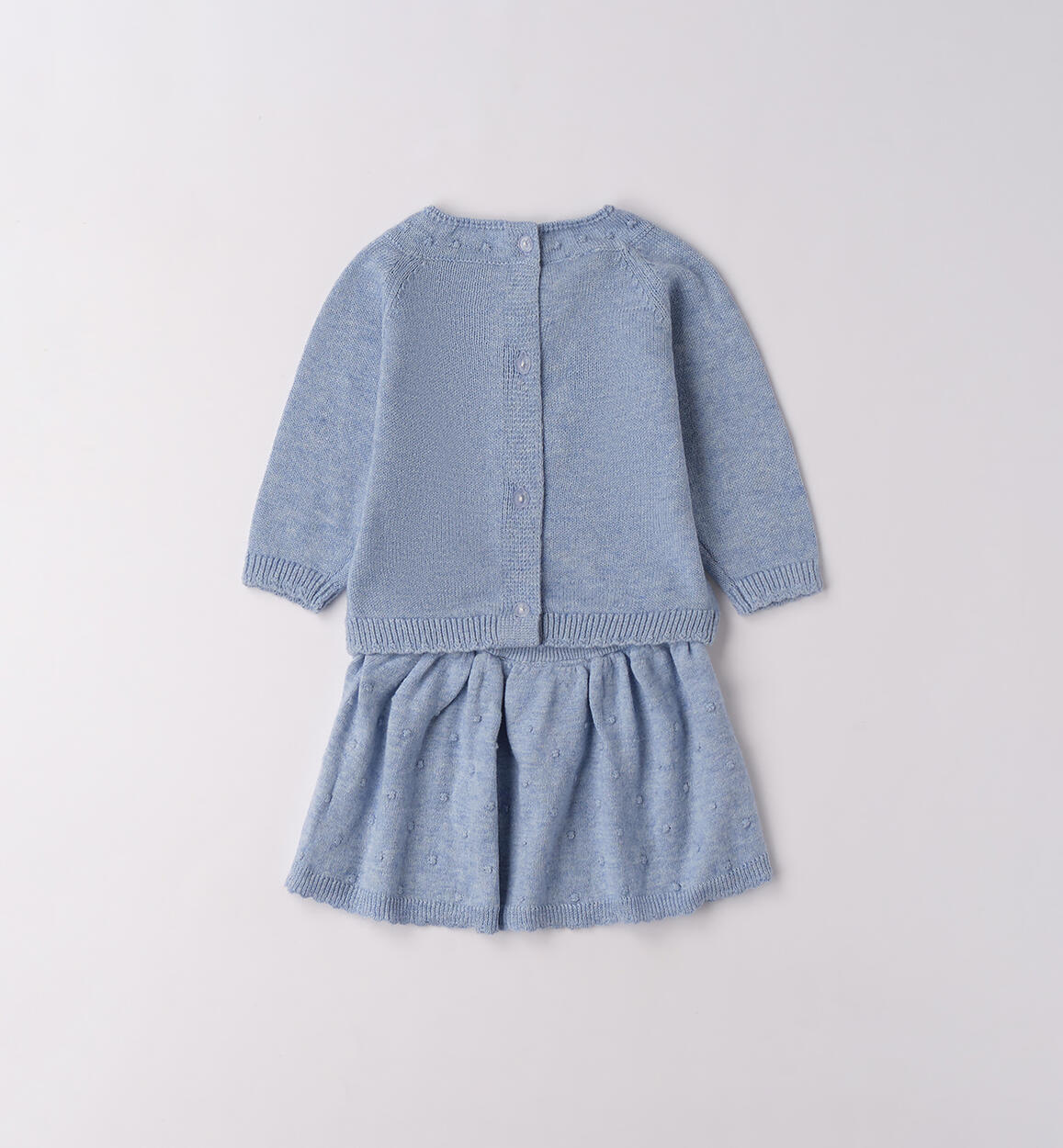 Completo bimba con gonna AZZURRO MELANGE-8925 - 0864F11800