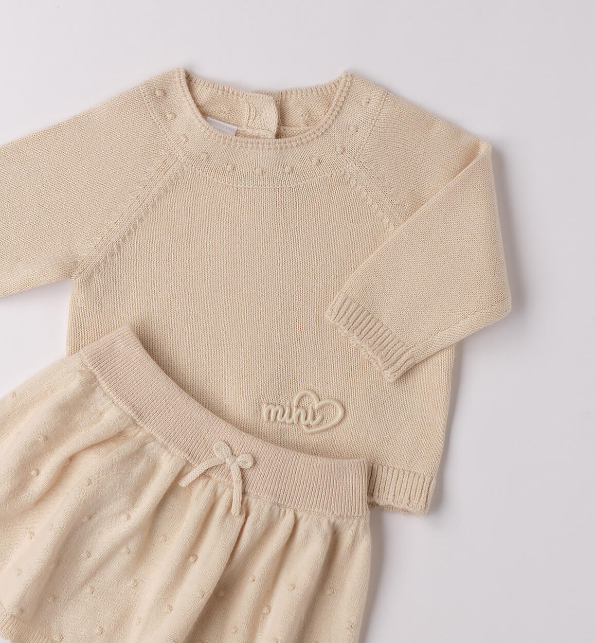 Completo bimba con gonna ECRU'-0164 - 0864F11800