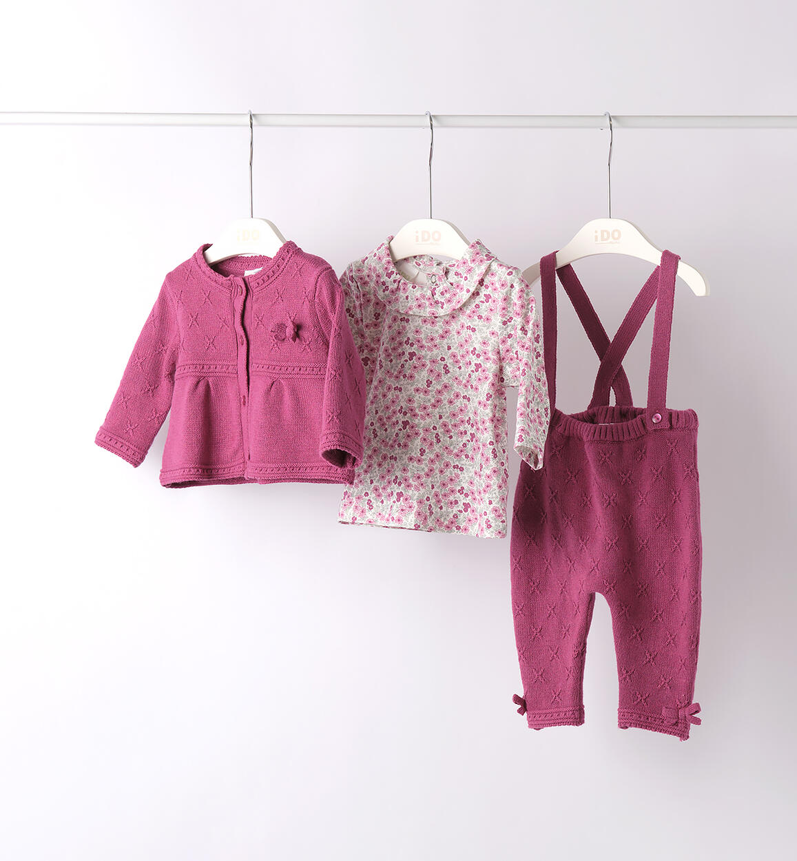Completo cotone neonata ROSA iDO