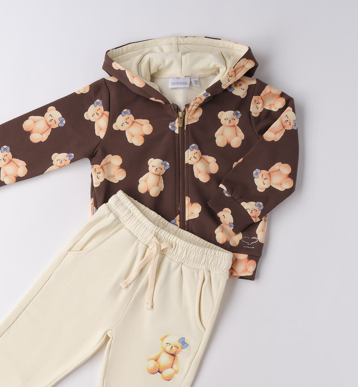 Completo da bambina CIOCCOLATO-AZZURRO-6BSP - 1040F21300