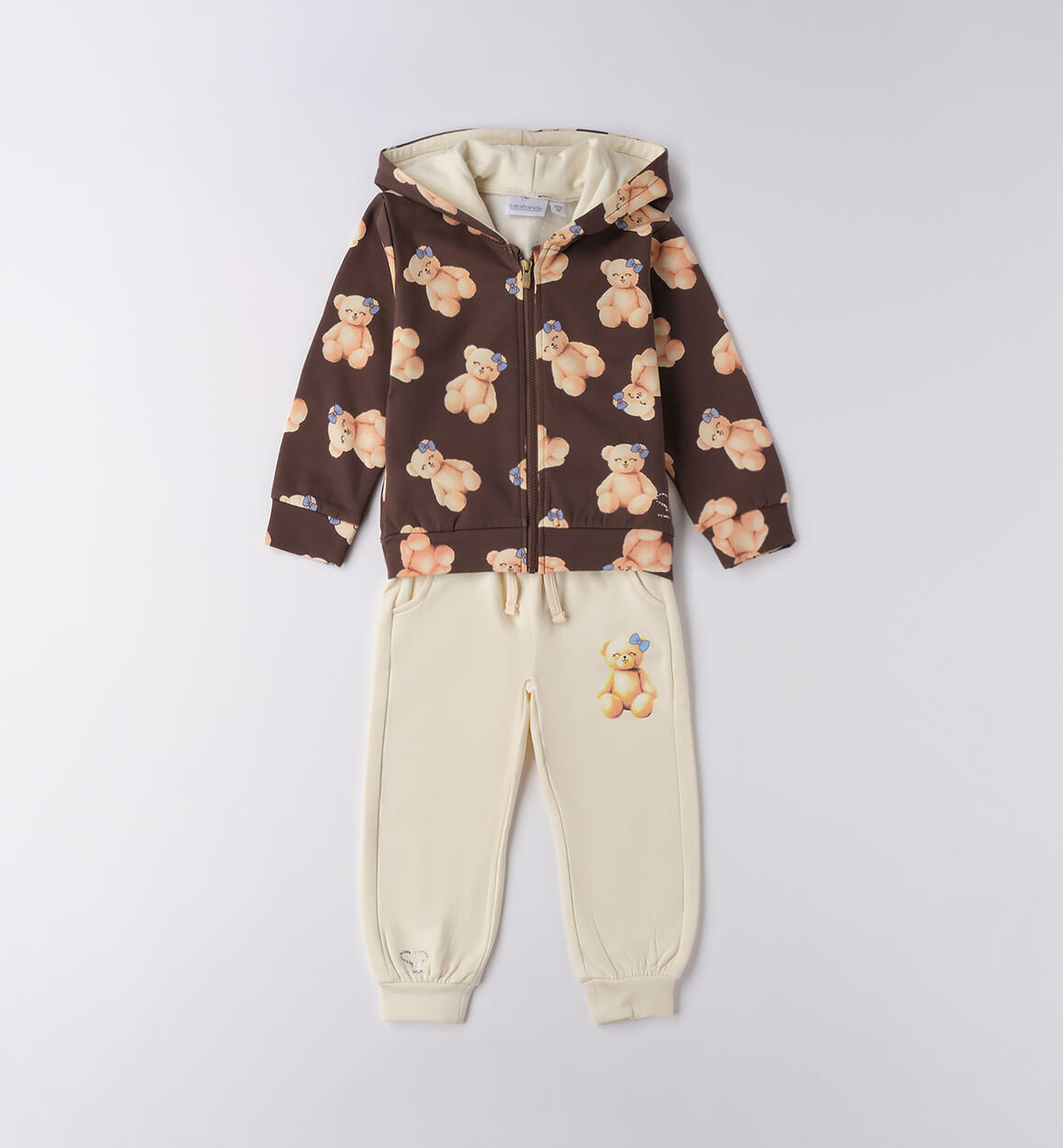 Completo da bambina CIOCCOLATO-AZZURRO-6BSP - 1040F21300