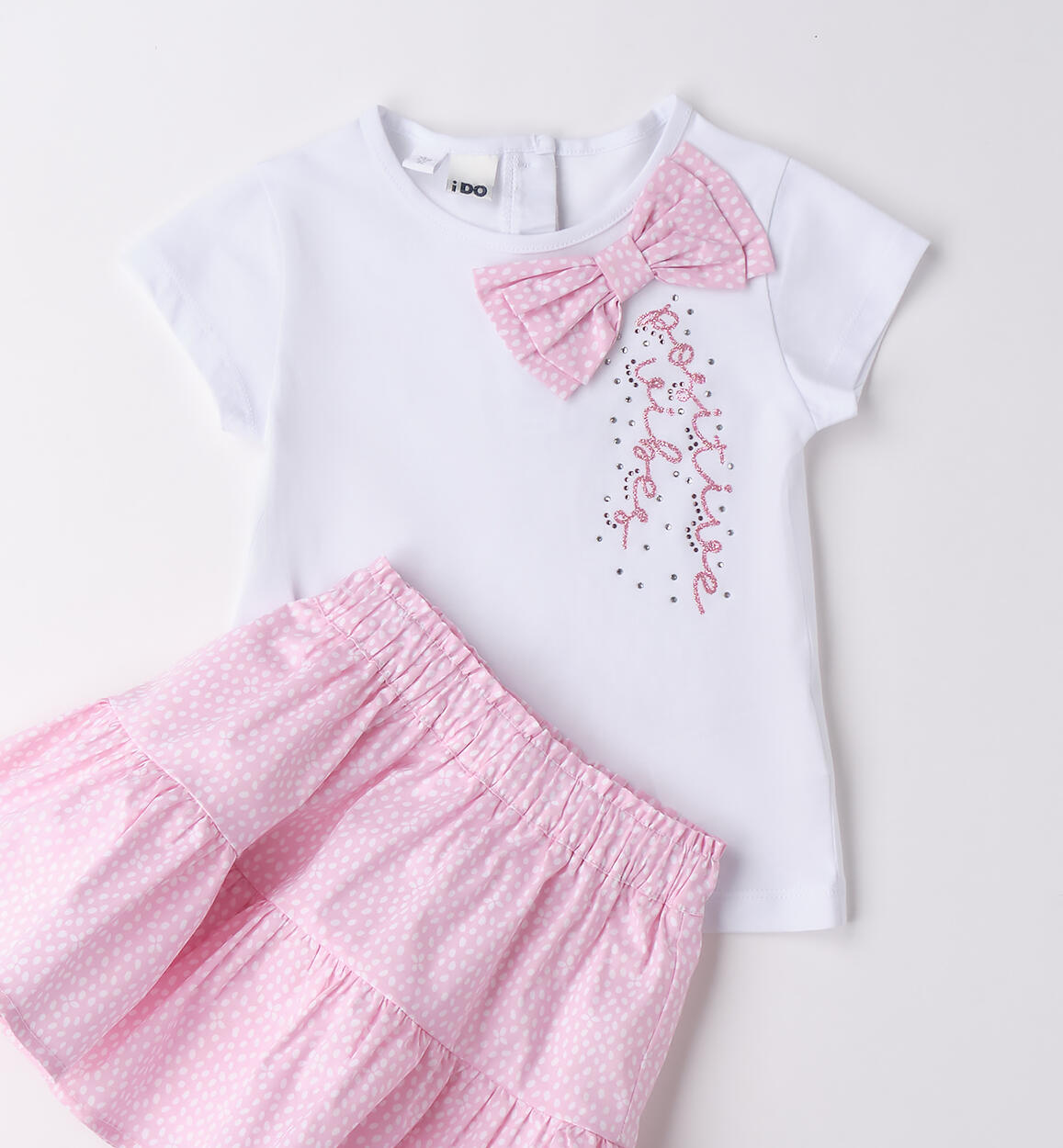 Completo da bambina ROSA-BIANCO-6BLB - 1044B30700