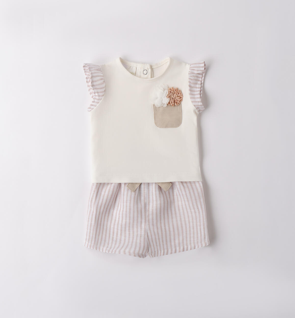 Completo due pezzi neonata BEIGE iDO