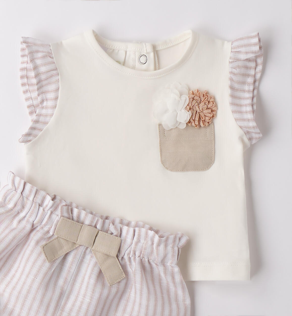 Completo due pezzi neonata BEIGE-0434 - 0874B19500