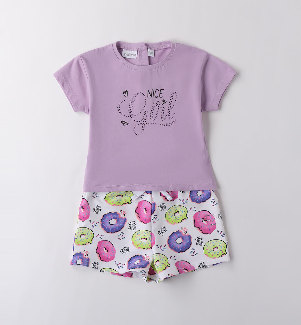 Completo estivo bambina BIANCO Sarabanda