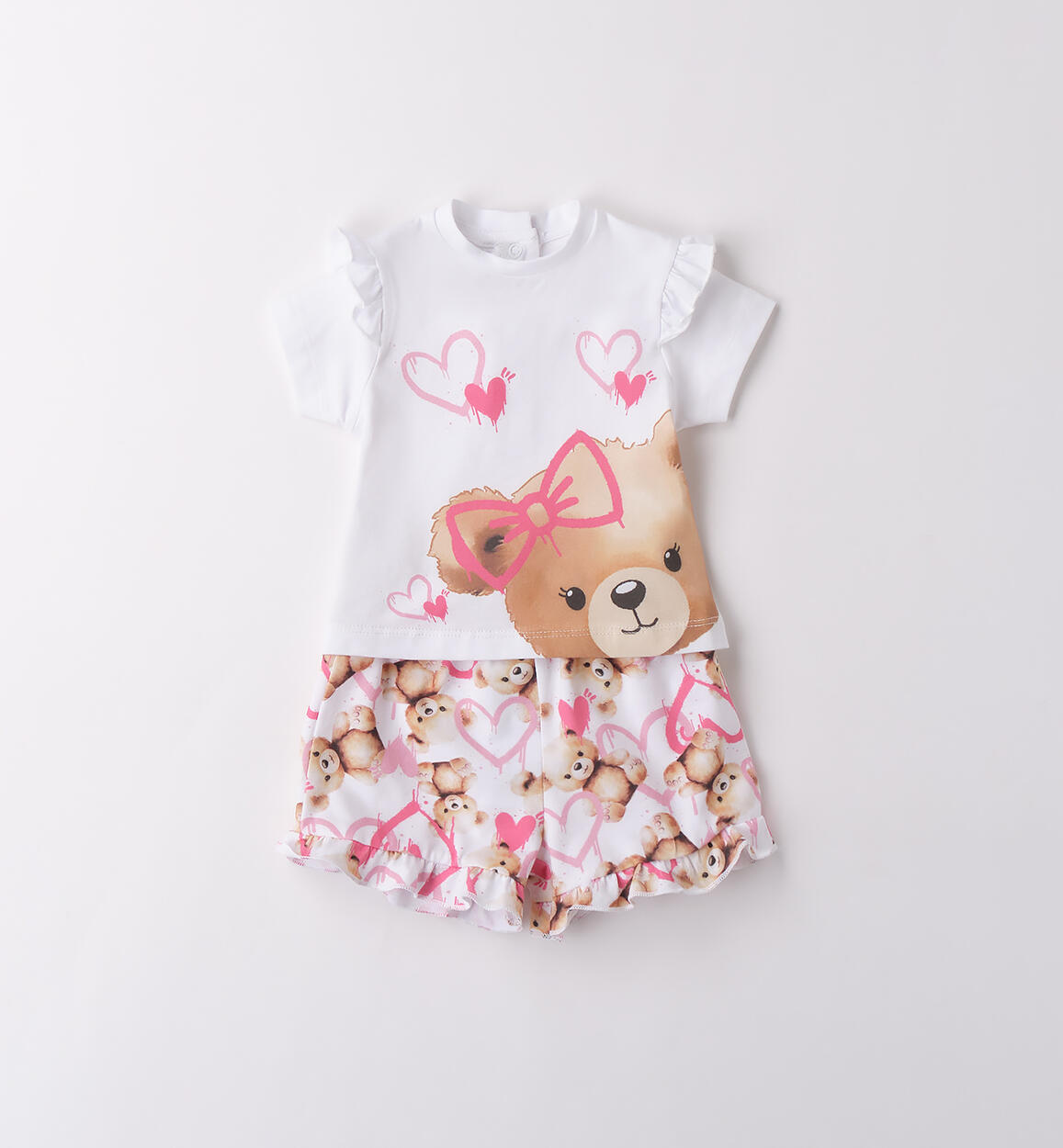 Completo estivo neonata BIANCO Minibanda