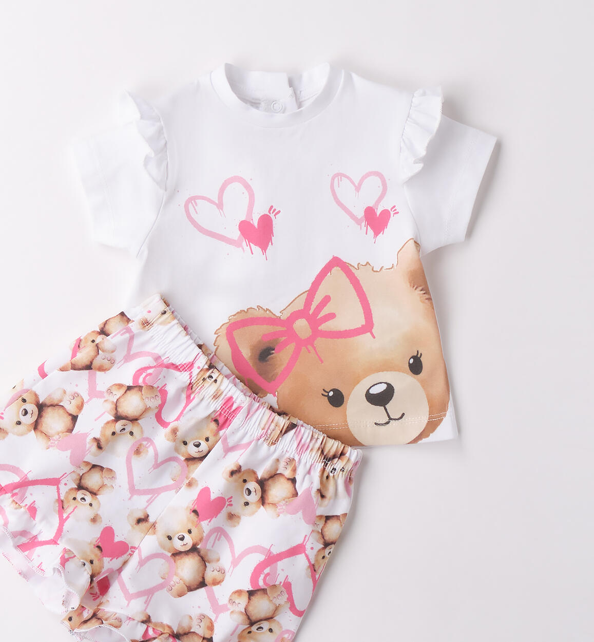 Completo estivo neonata BIANCO-0113 - 0873B75300