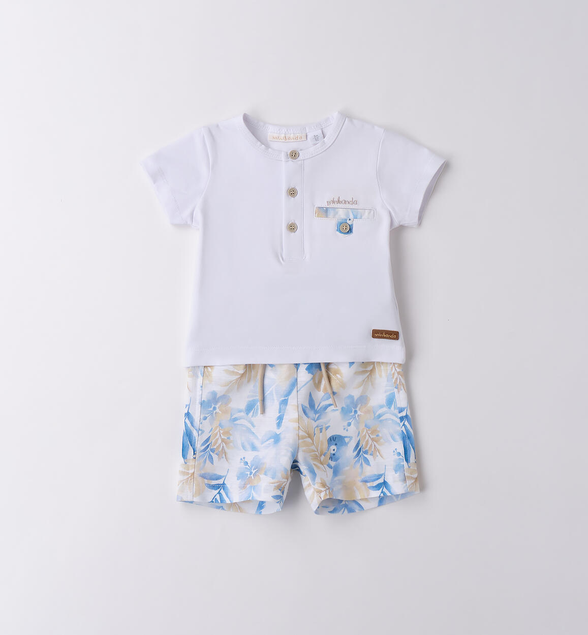 Completo estivo neonato BIANCO Minibanda