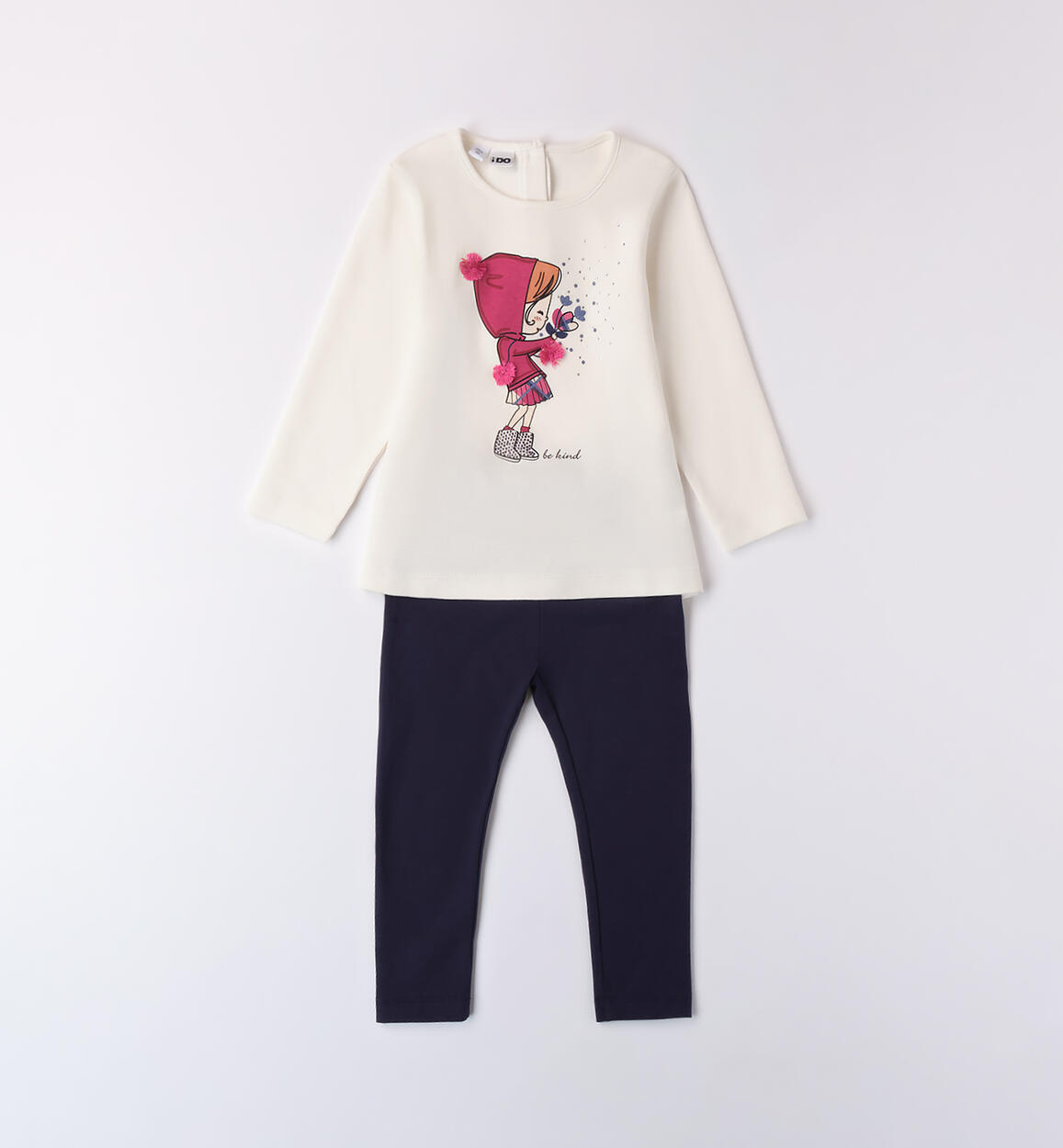 Completo leggings e maglia bambina BLU iDO