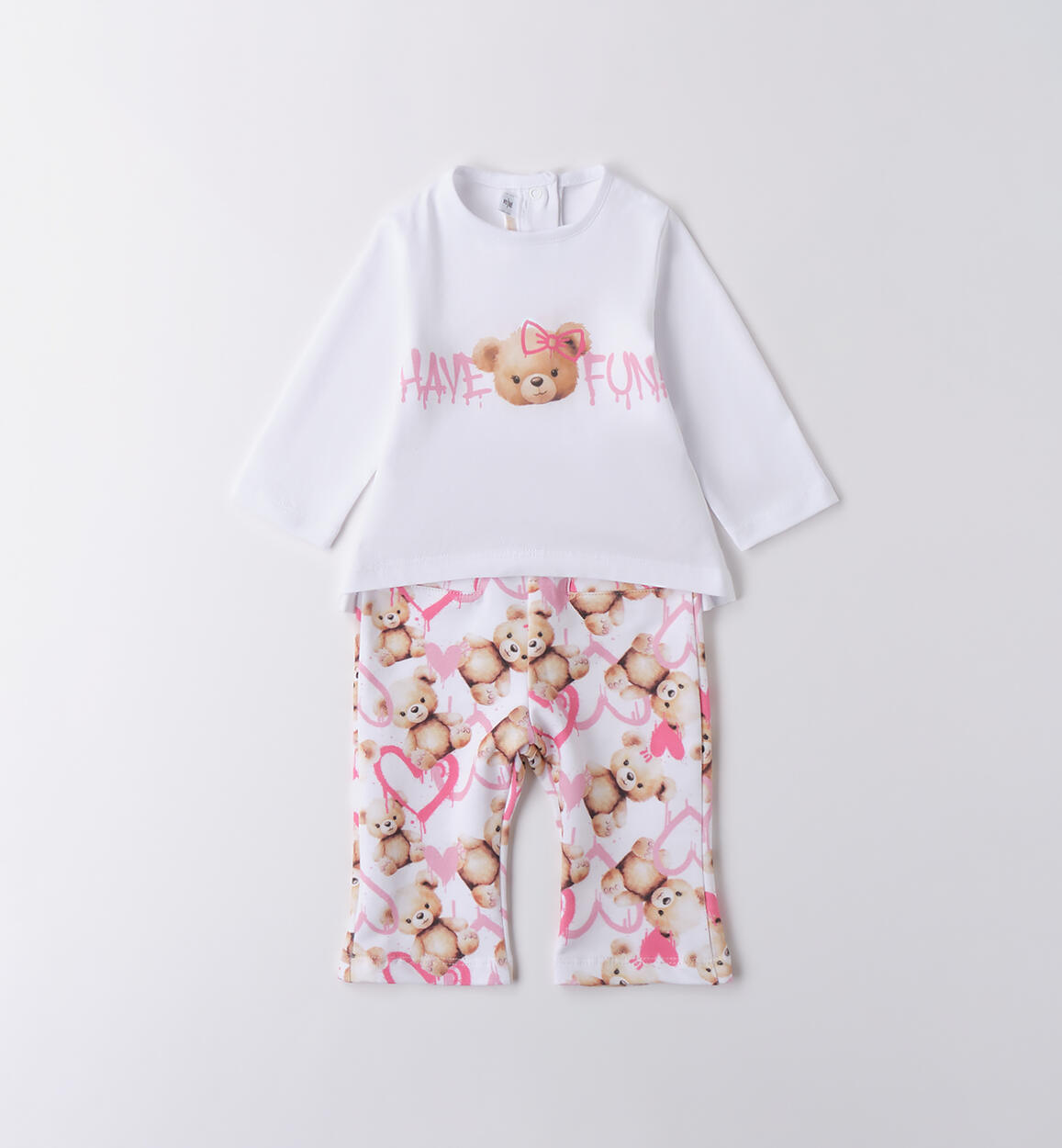 Completo Minibanda per neonata BIANCO Minibanda