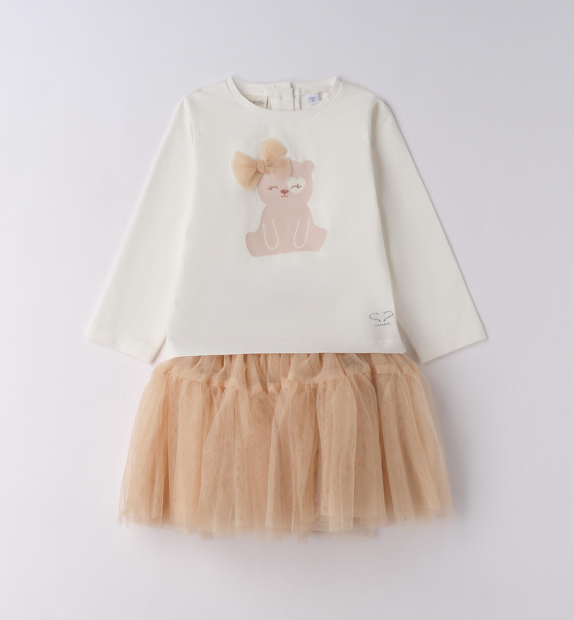 Completo natalizio bambina BEIGE Sarabanda