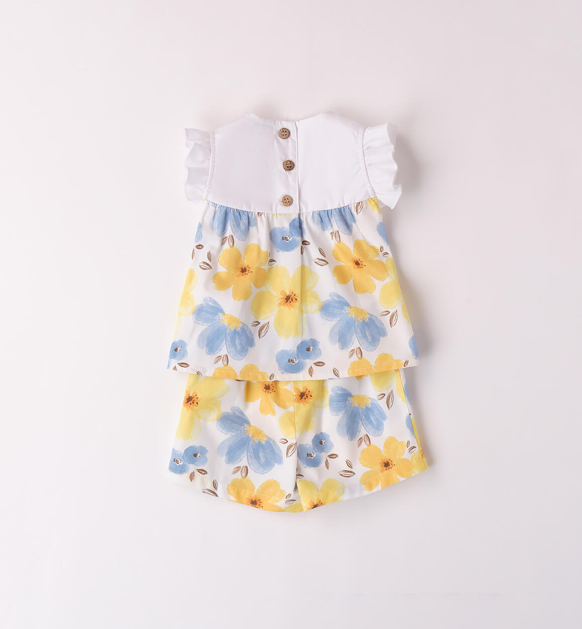 Completo neonata due pezzi BIANCO-GIALLO-6BFS - 0874B19600
