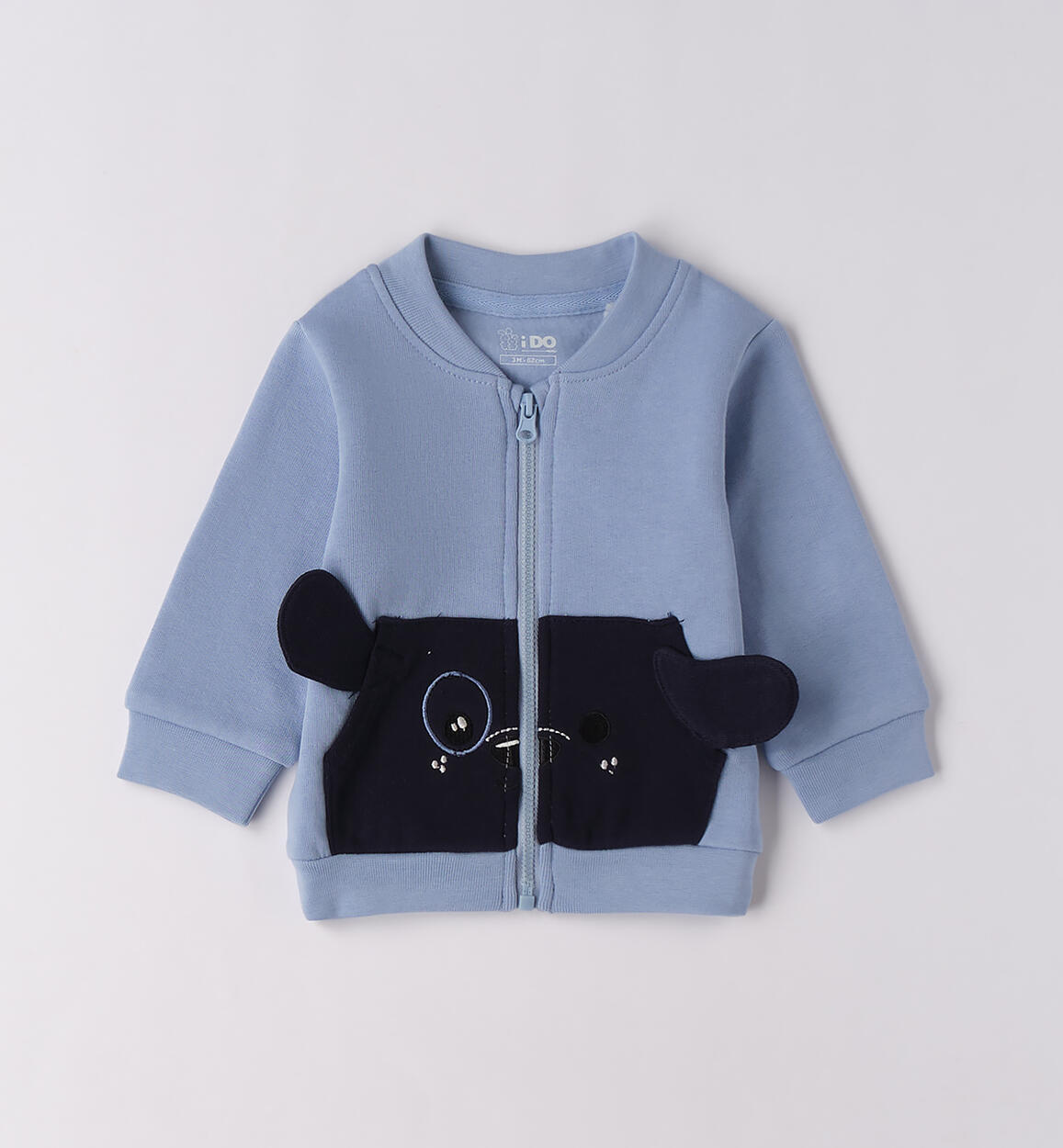Completo neonato 3 pezzi AZZURRO-3814 - 0024F01200