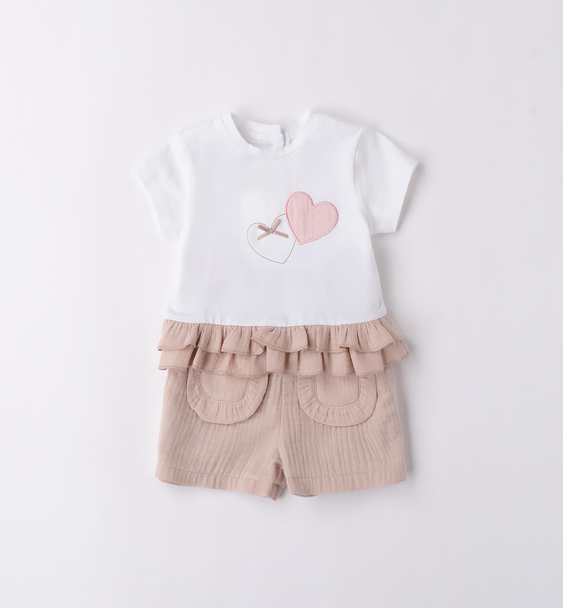 Completo per neonata BEIGE Minibanda
