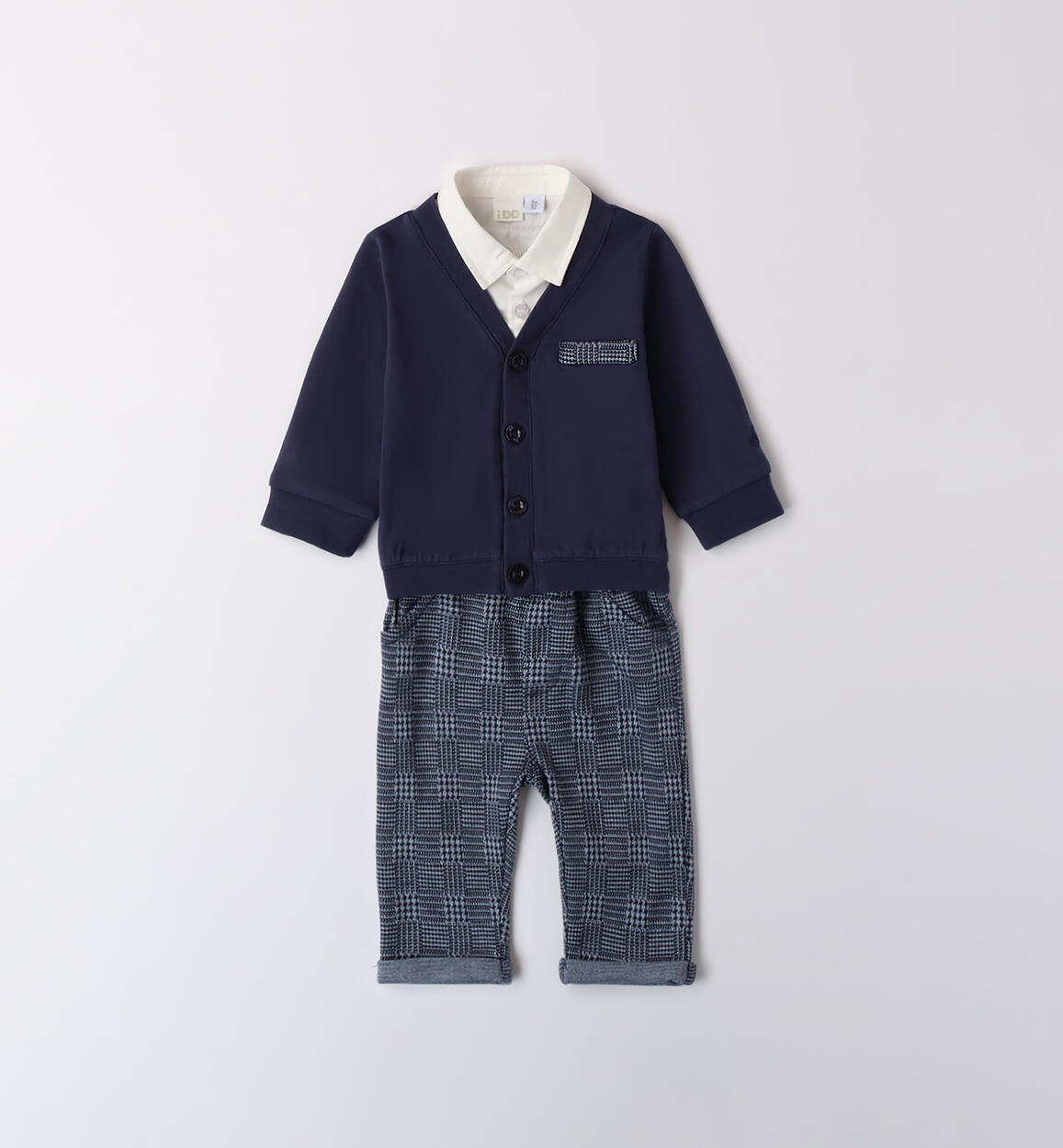 Completo per neonato 2 pezzi BLU iDO