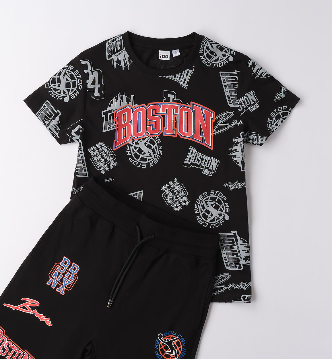 Boy's cotton suit NERO-GRIGIO-6BMW - 2834B80100