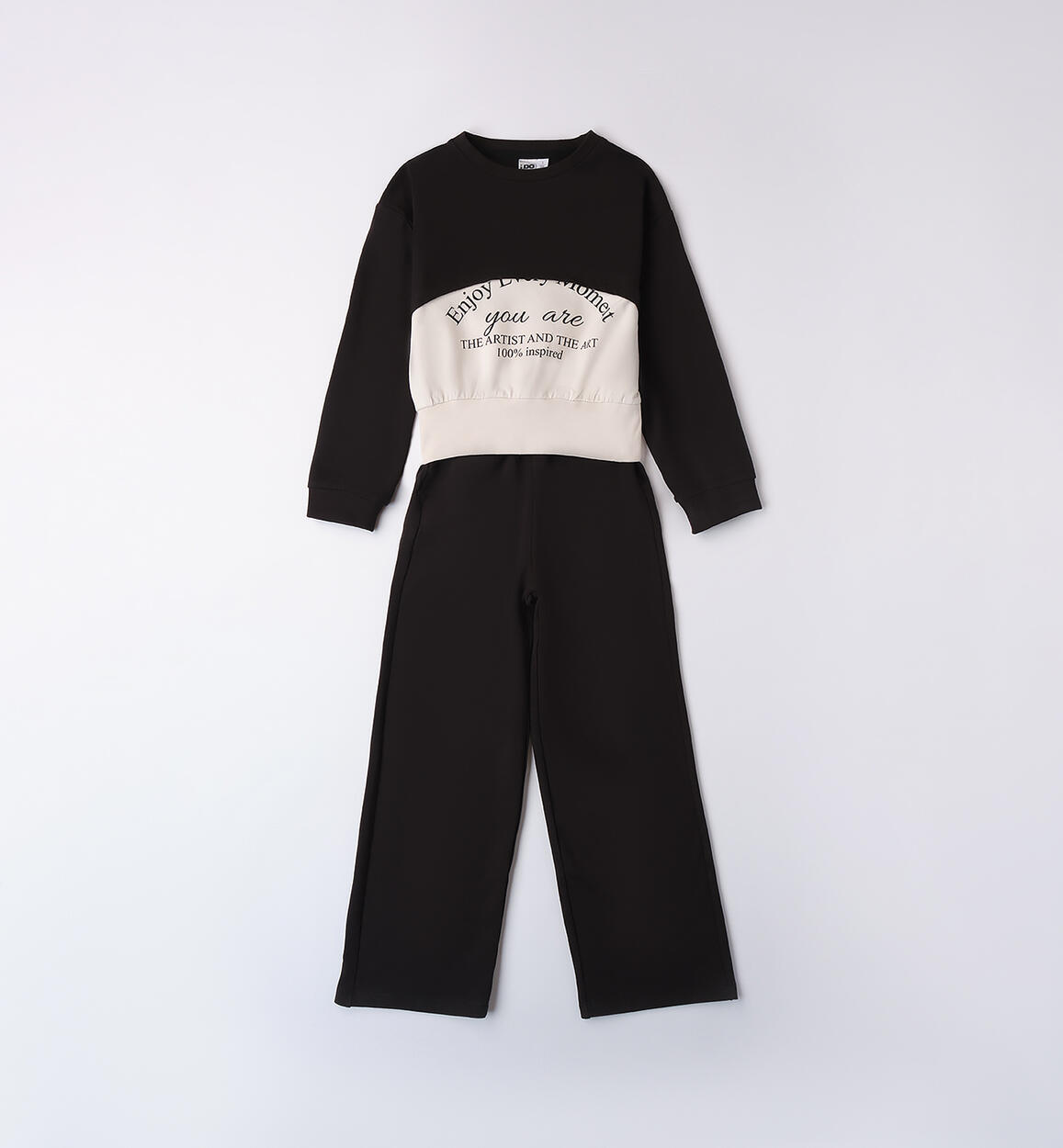 Completo sportivo ragazza NERO iDO