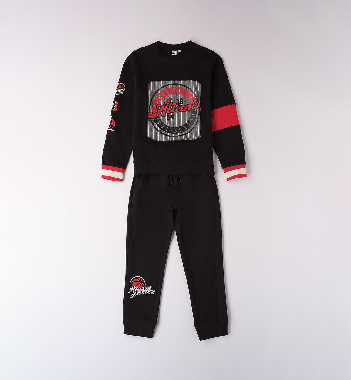 Completo sportivo ragazzo due pezzi NERO iDO