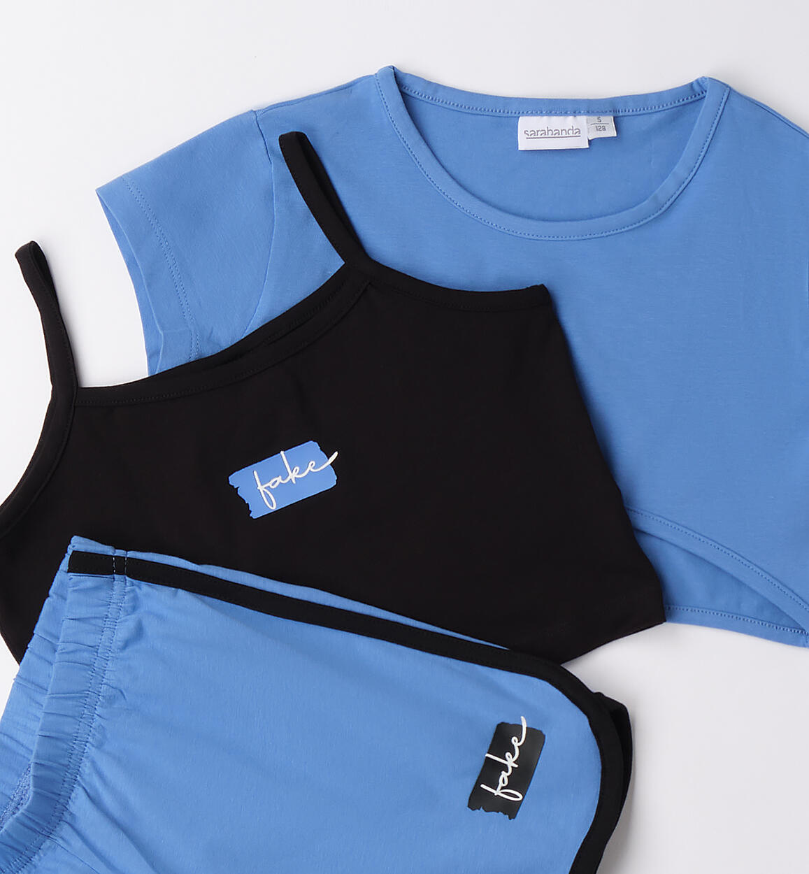 Completo tre pezzi ragazza AZZURRO-3637 - 2850B411G0